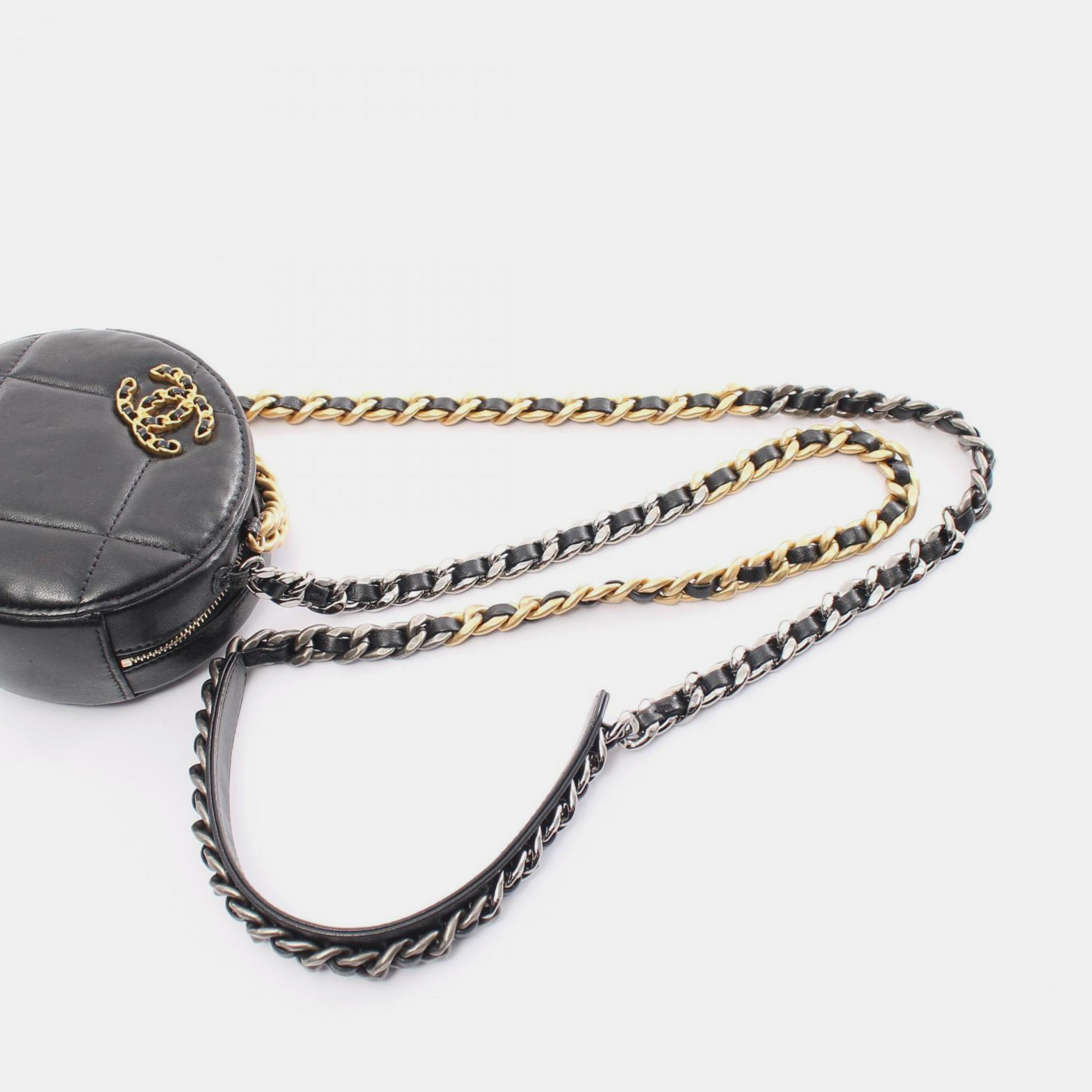 Chanel Lambskin Black Chanel 19 Matelasse Shoulder Bag