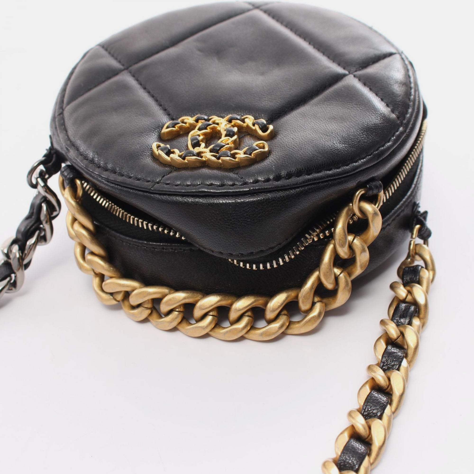 Chanel Lambskin Black Chanel 19 Matelasse Shoulder Bag