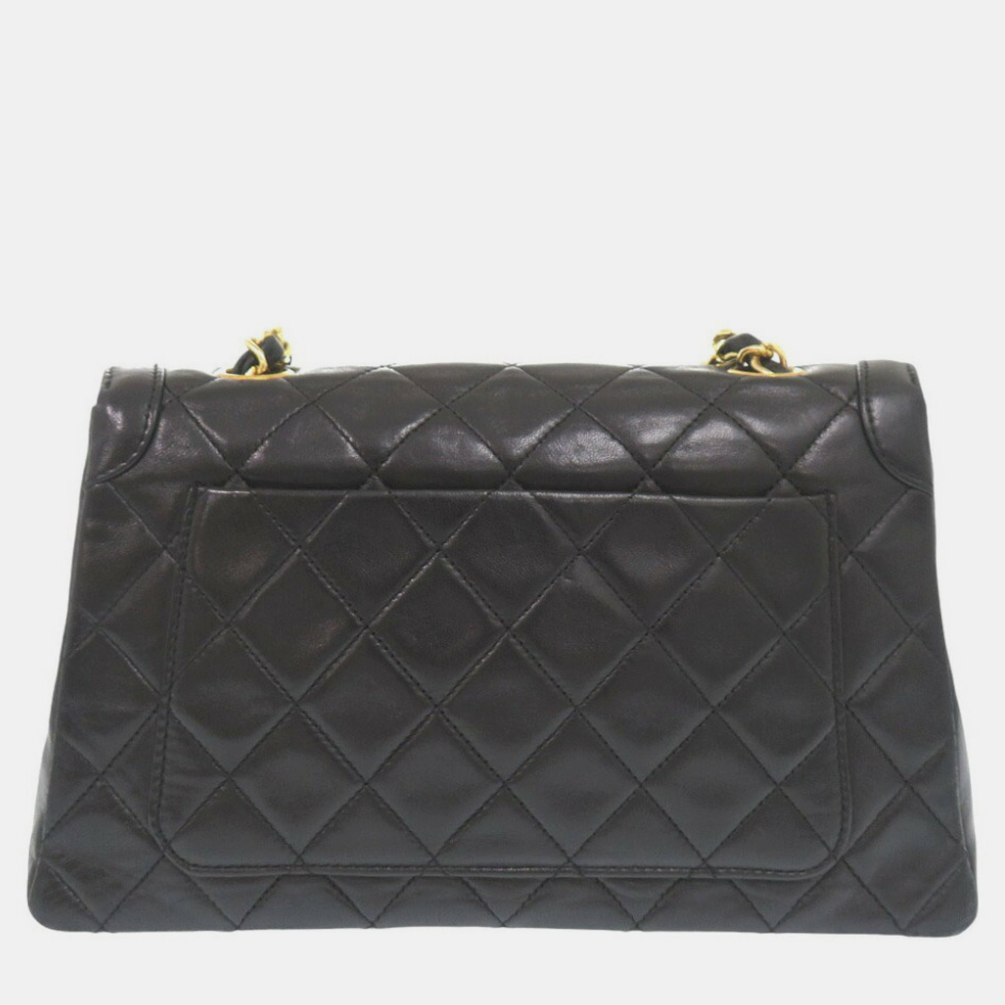 Chanel Lambskin Black Flap Matelasse Shoulder Bag