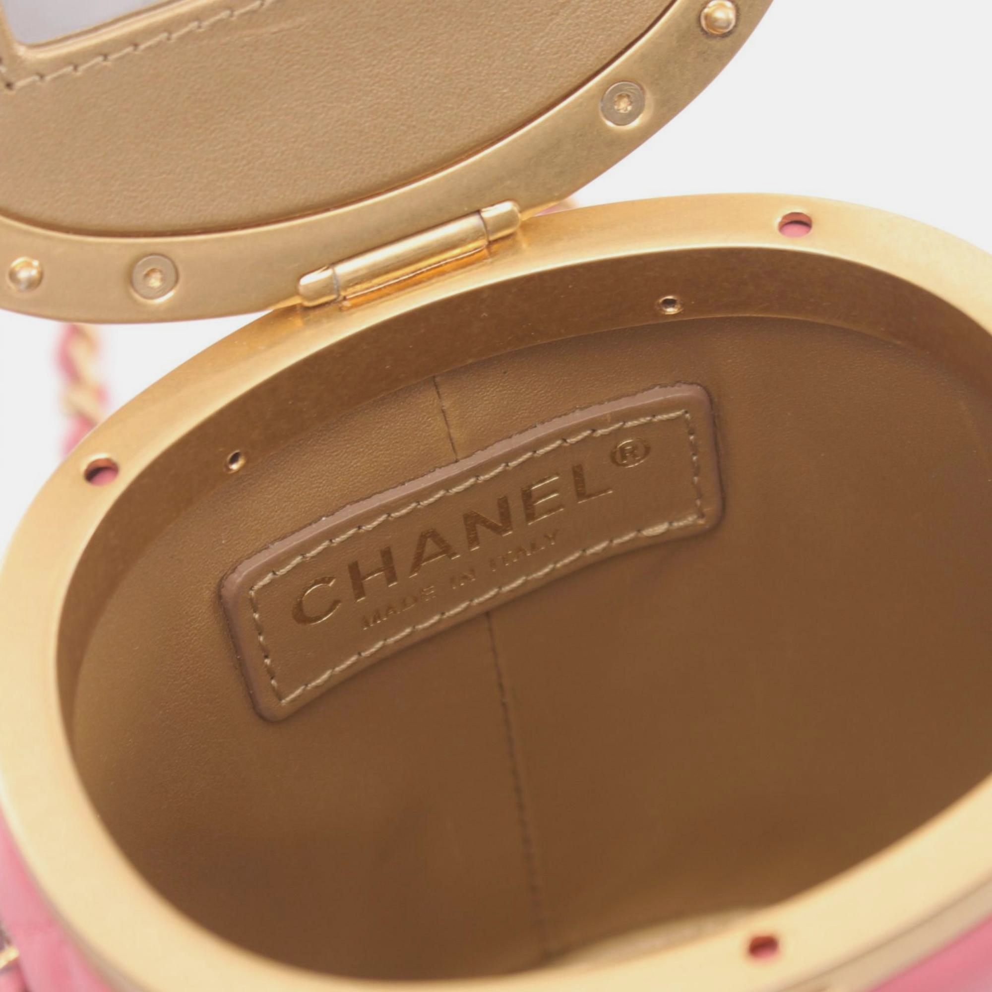 Chanel Lambskin Pink Matelasse Shoulder Bag