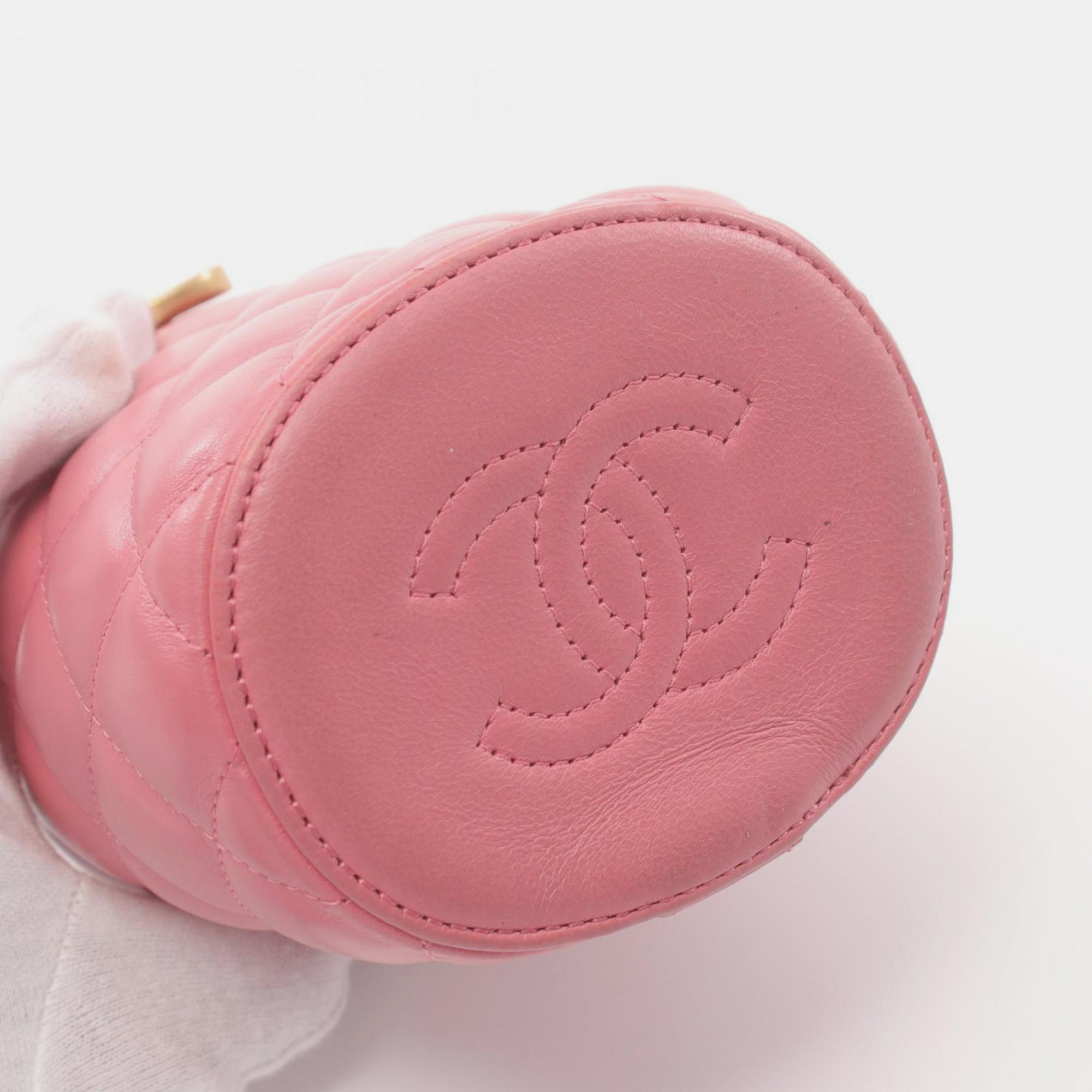 Chanel Lambskin Pink Matelasse Shoulder Bag