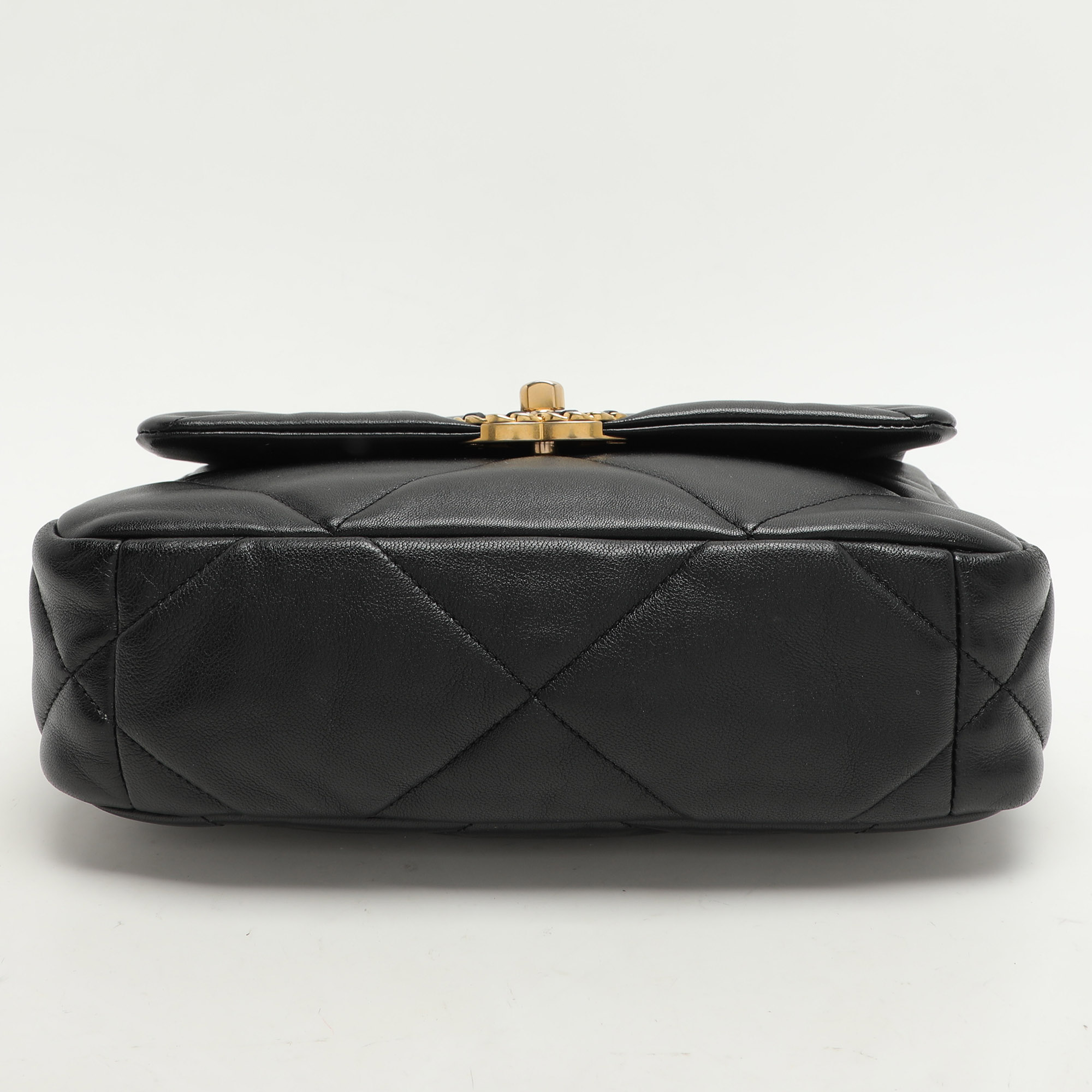 Chanel Black Quilted Leather Small 19 Flap Bag