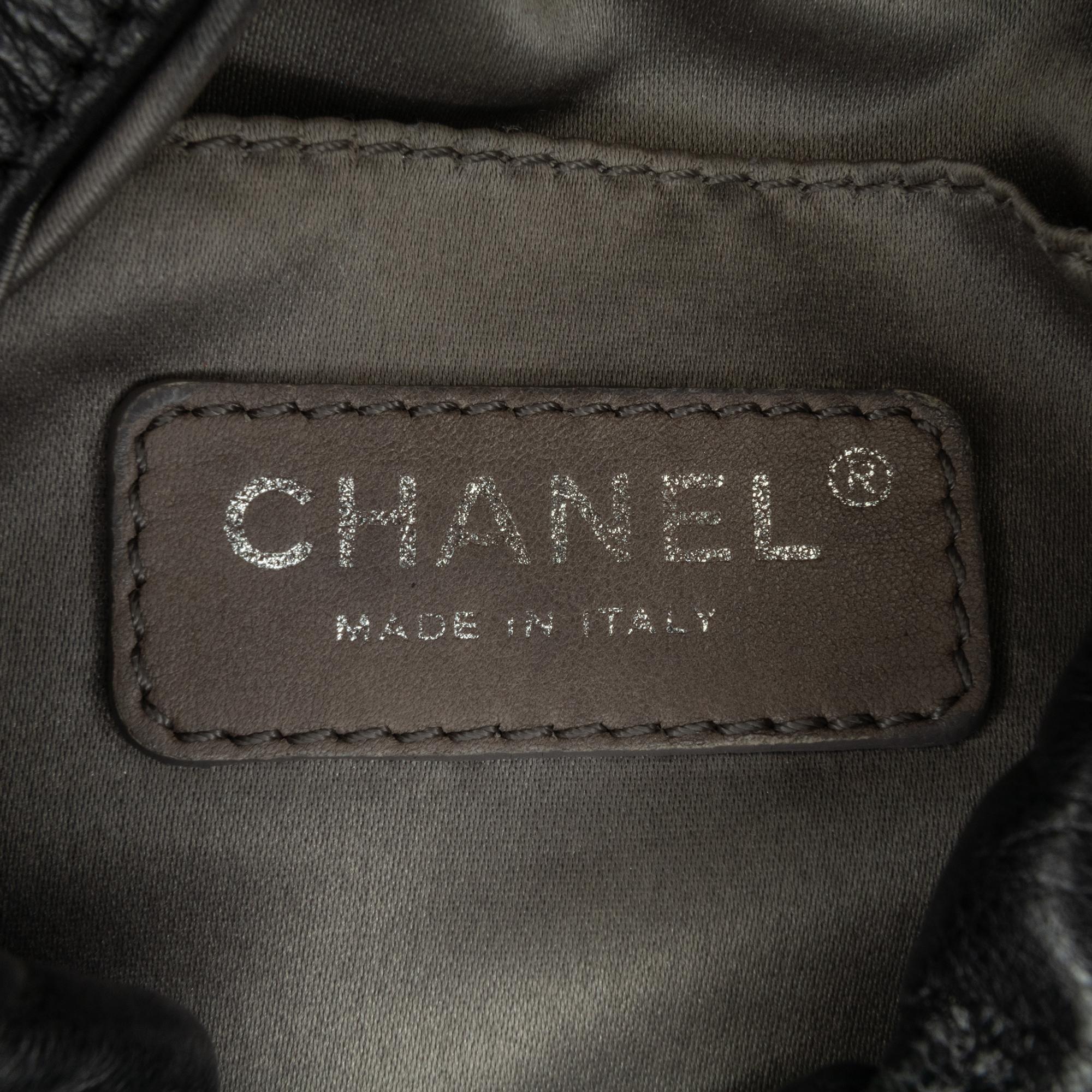 Chanel Black CC Calfskin Dual Twin Chain Handbag