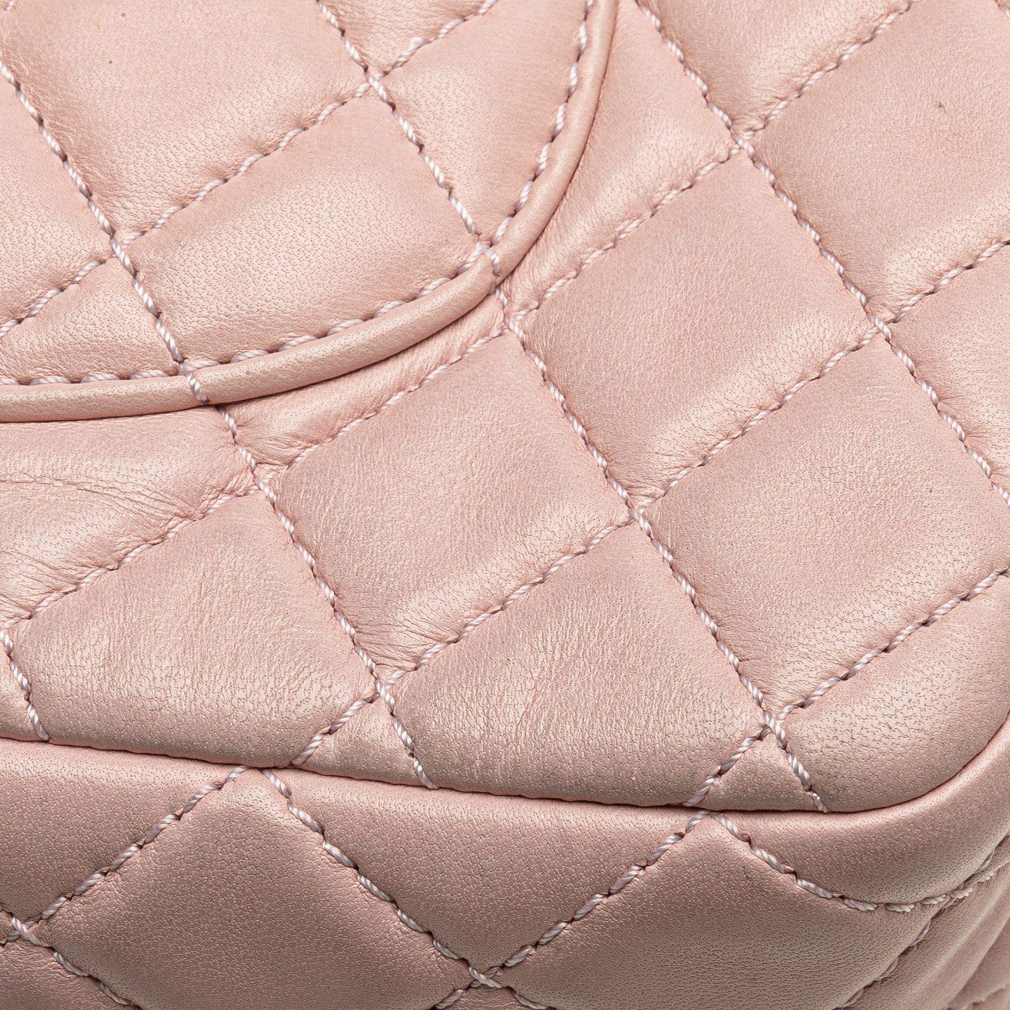 Chanel Pink Medium Classic Lambskin Double Flap