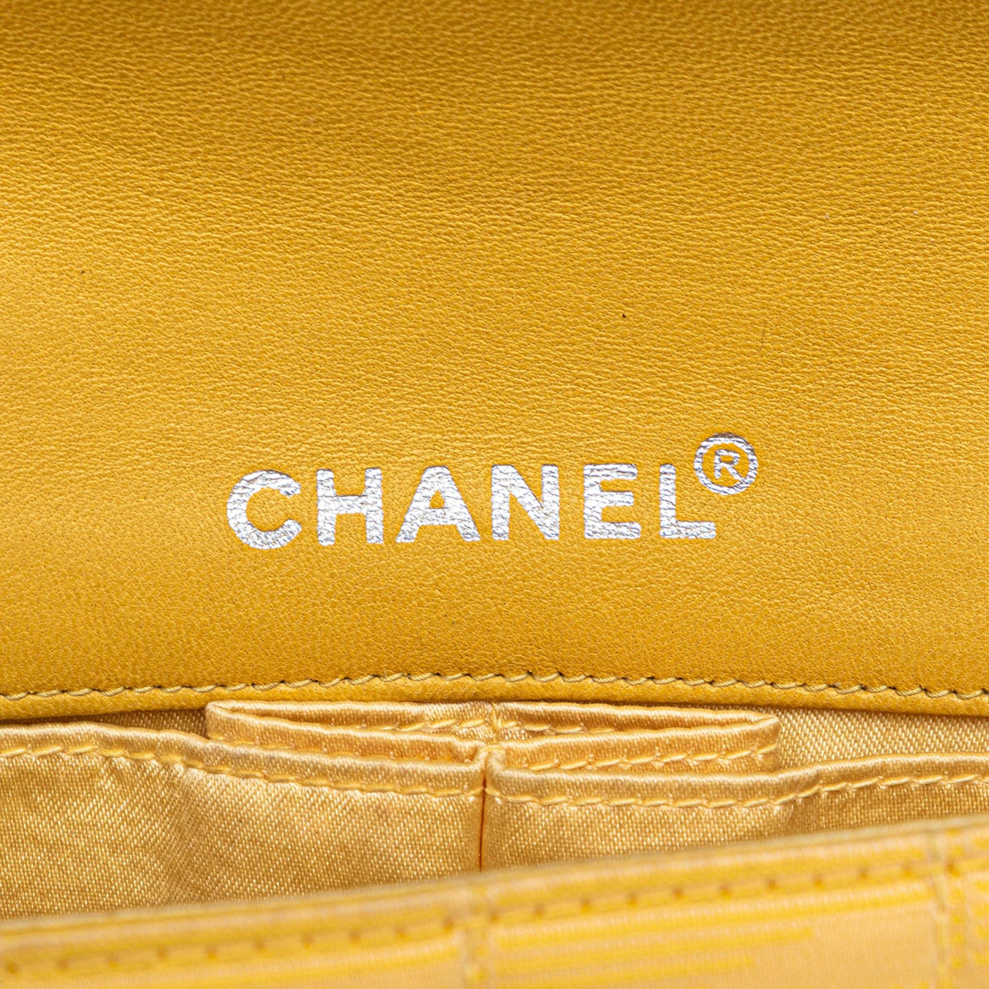 Chanel Yellow New Travel Line Nylon East West Flap