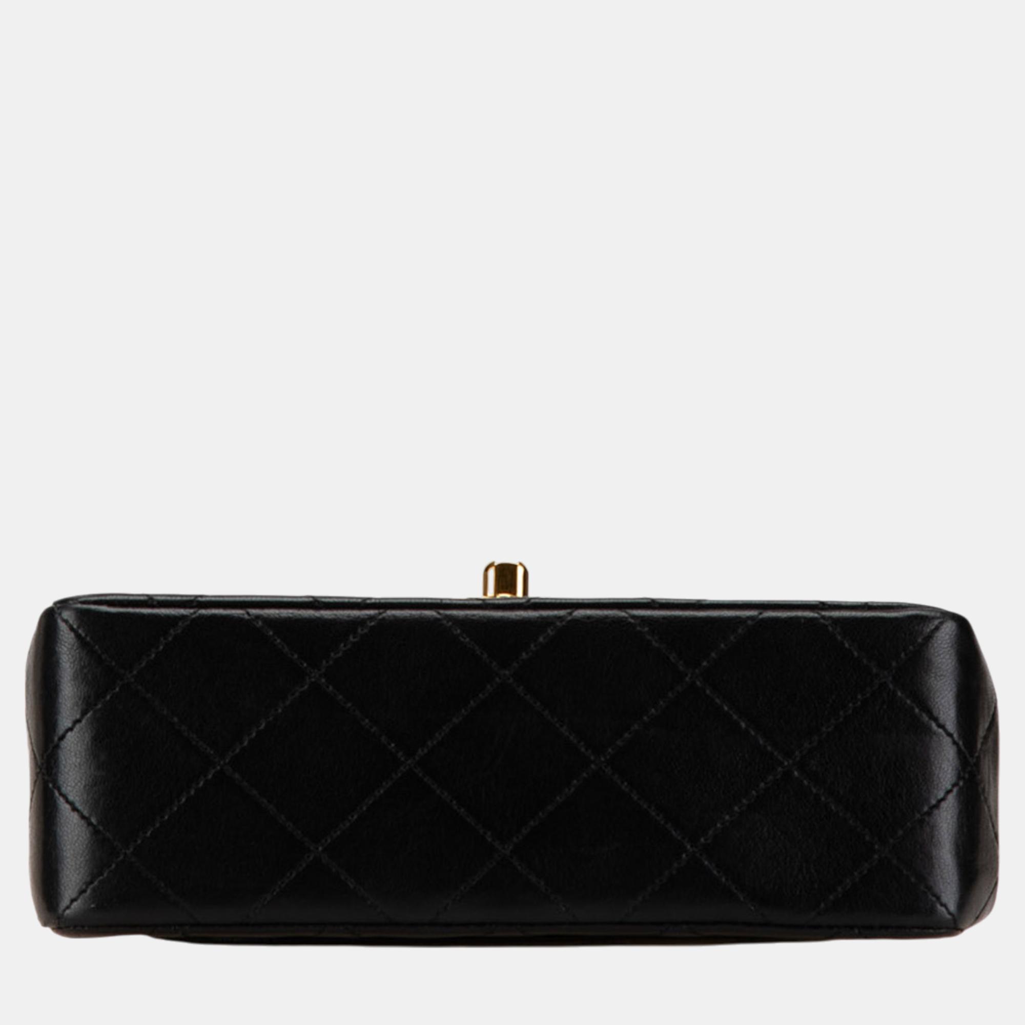 Chanel Black Mini Square Classic Lambskin Flap