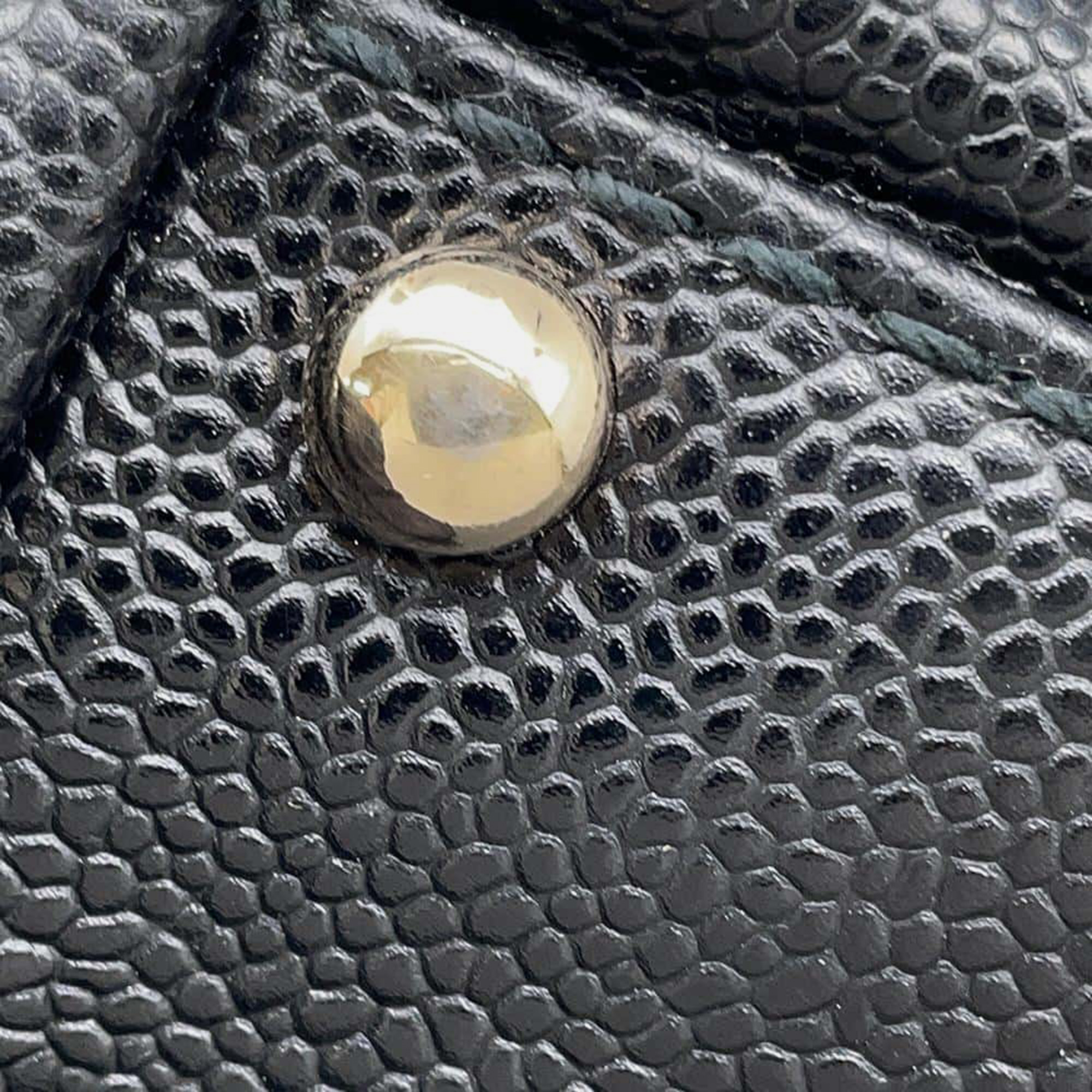 Chanel Black Caviar Leather CC Logo Handbag