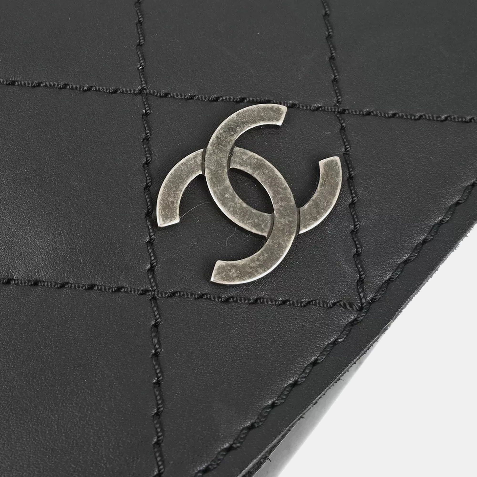 Chanel Black Calfskin Wild Stitch Shoulder Bag