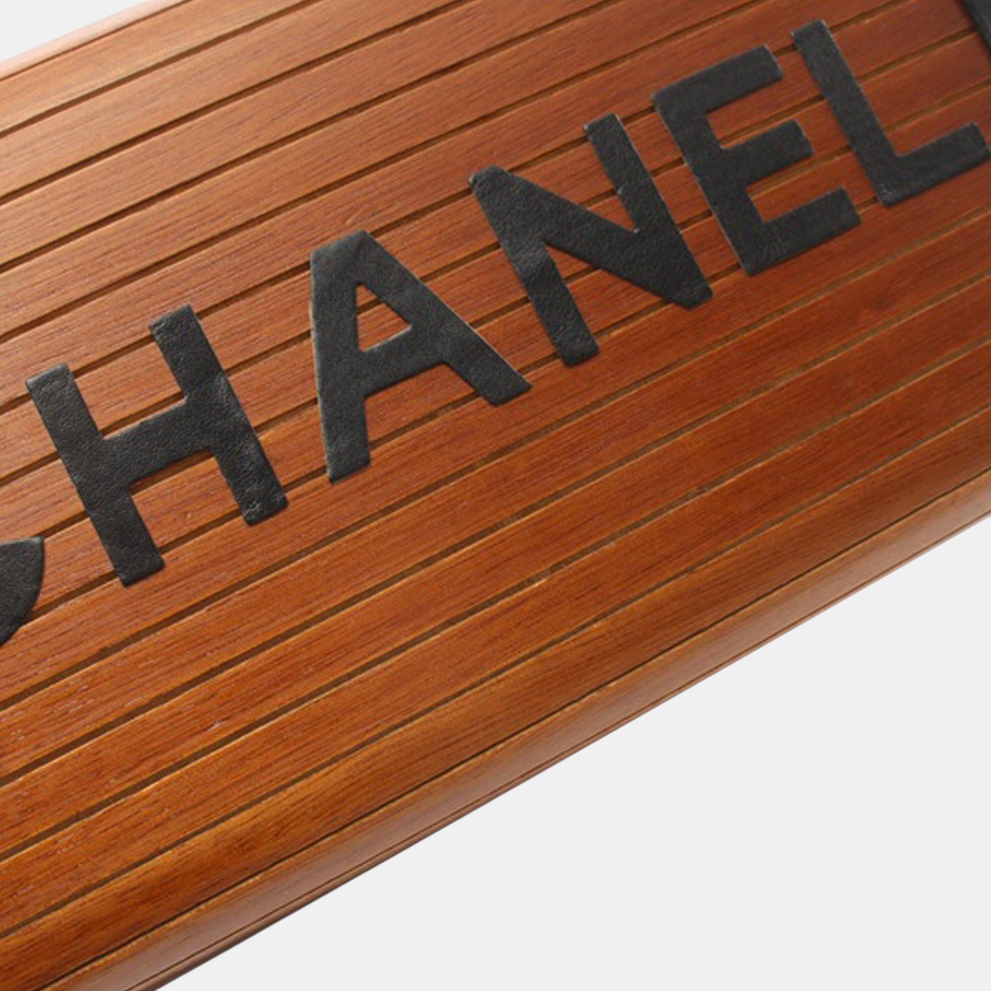 Chanel Wooden Logo Top Handle Bag