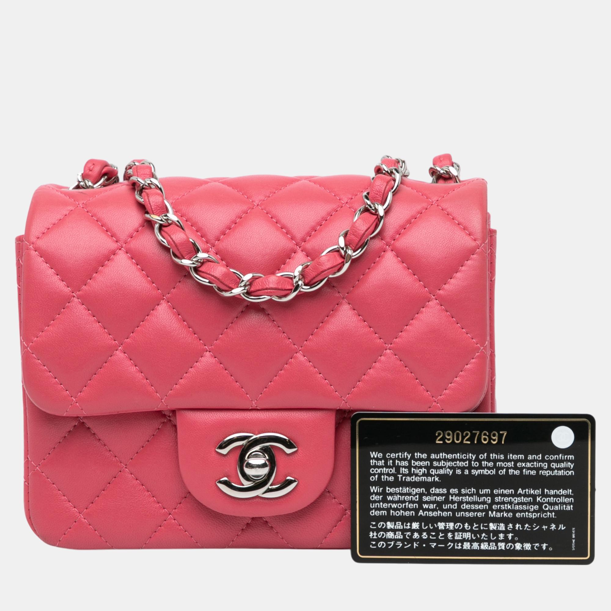 Chanel Mini Square Classic Lambskin Single Flap