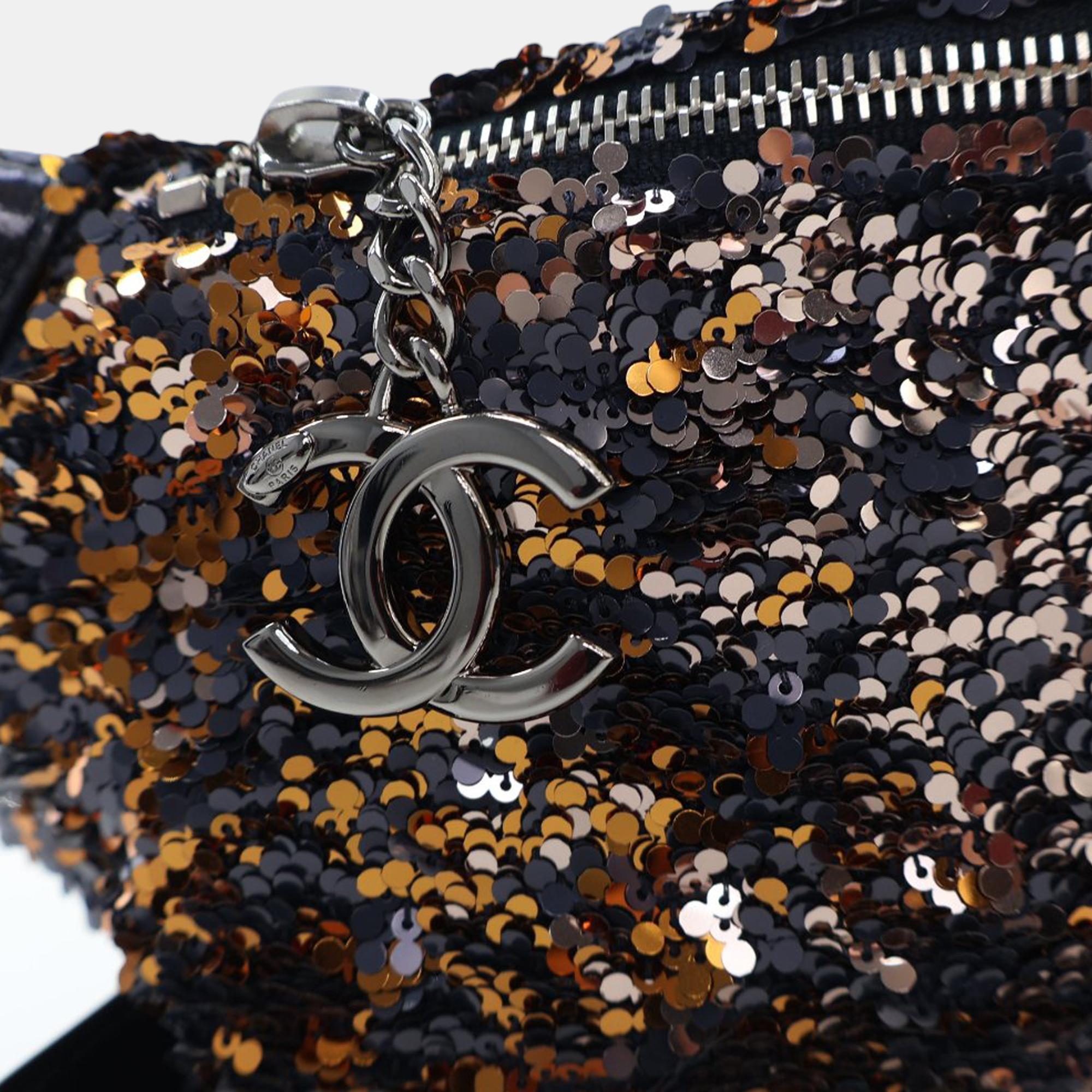 Chanel Sequin Embellished Glazed Calfskin Belt Bag