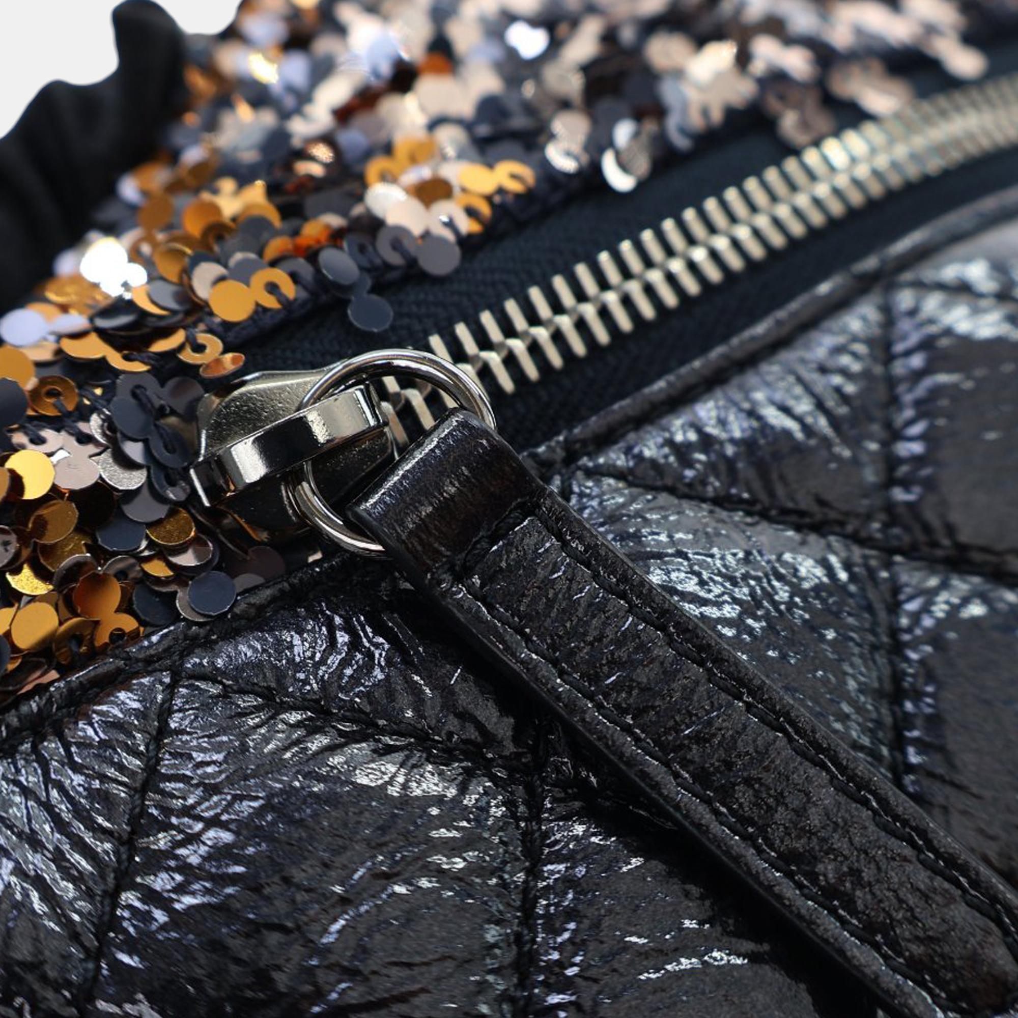 Chanel Sequin Embellished Glazed Calfskin Belt Bag