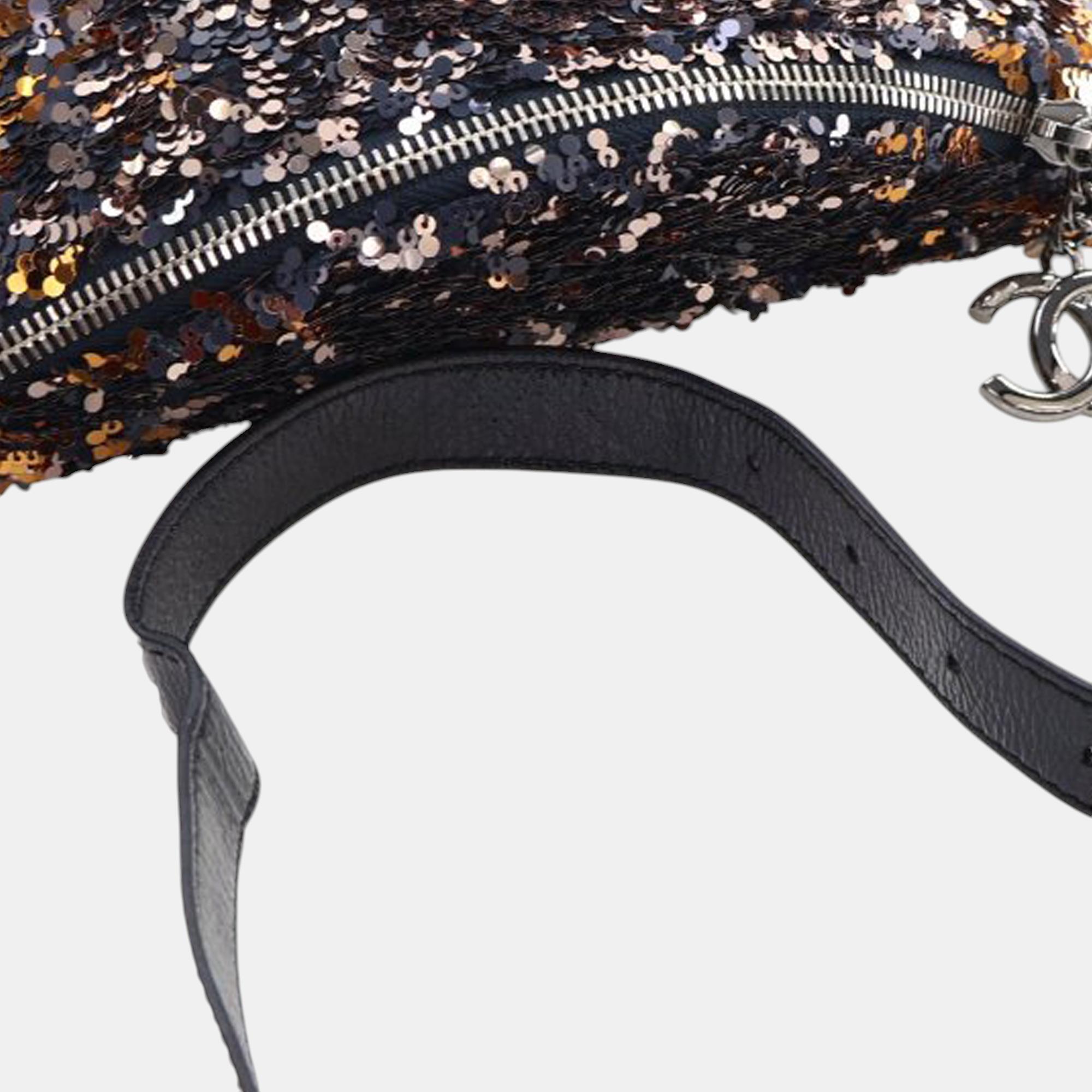 Chanel Sequin Embellished Glazed Calfskin Belt Bag