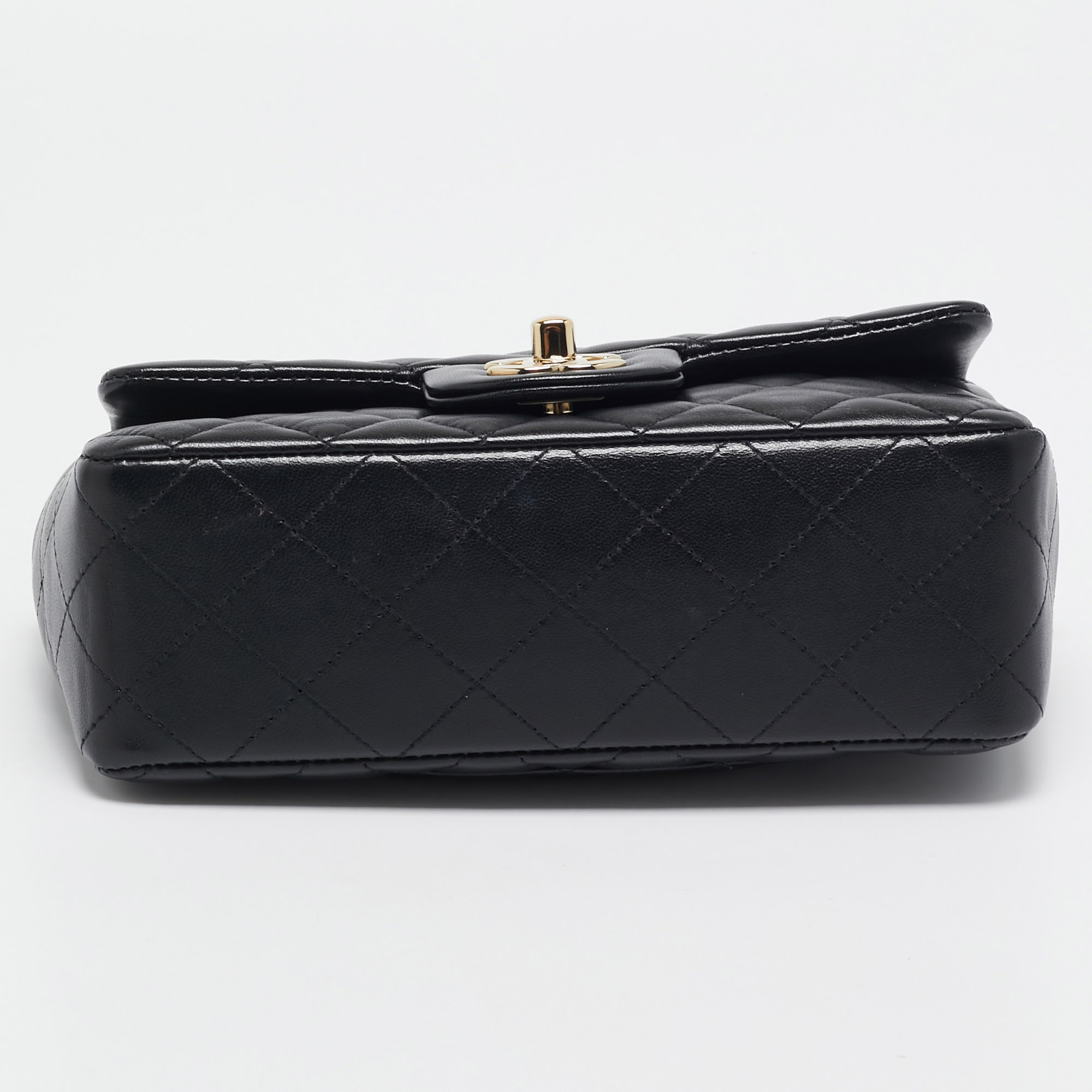 Chanel Black Quilted Leather Mini Rectangular Classic Flap Bag