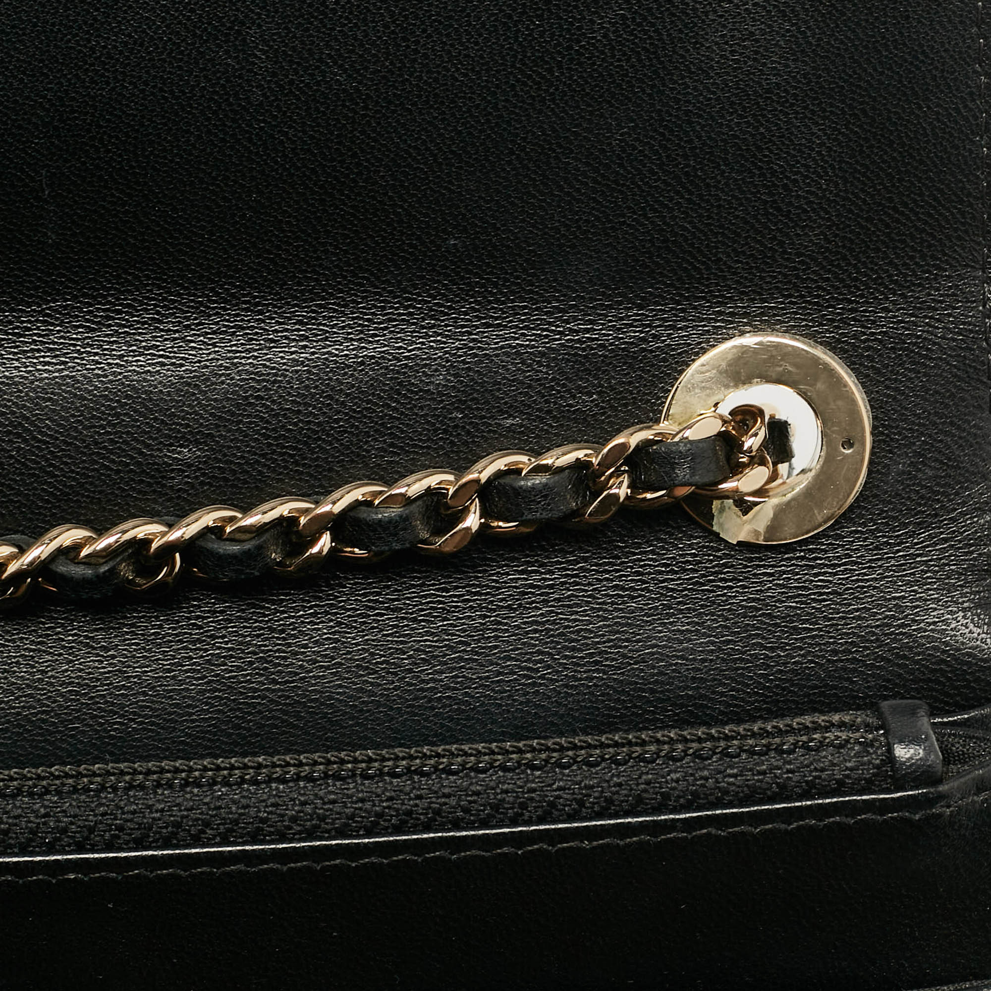 Chanel Black Quilted Leather Trendy CC Wallet On Chain