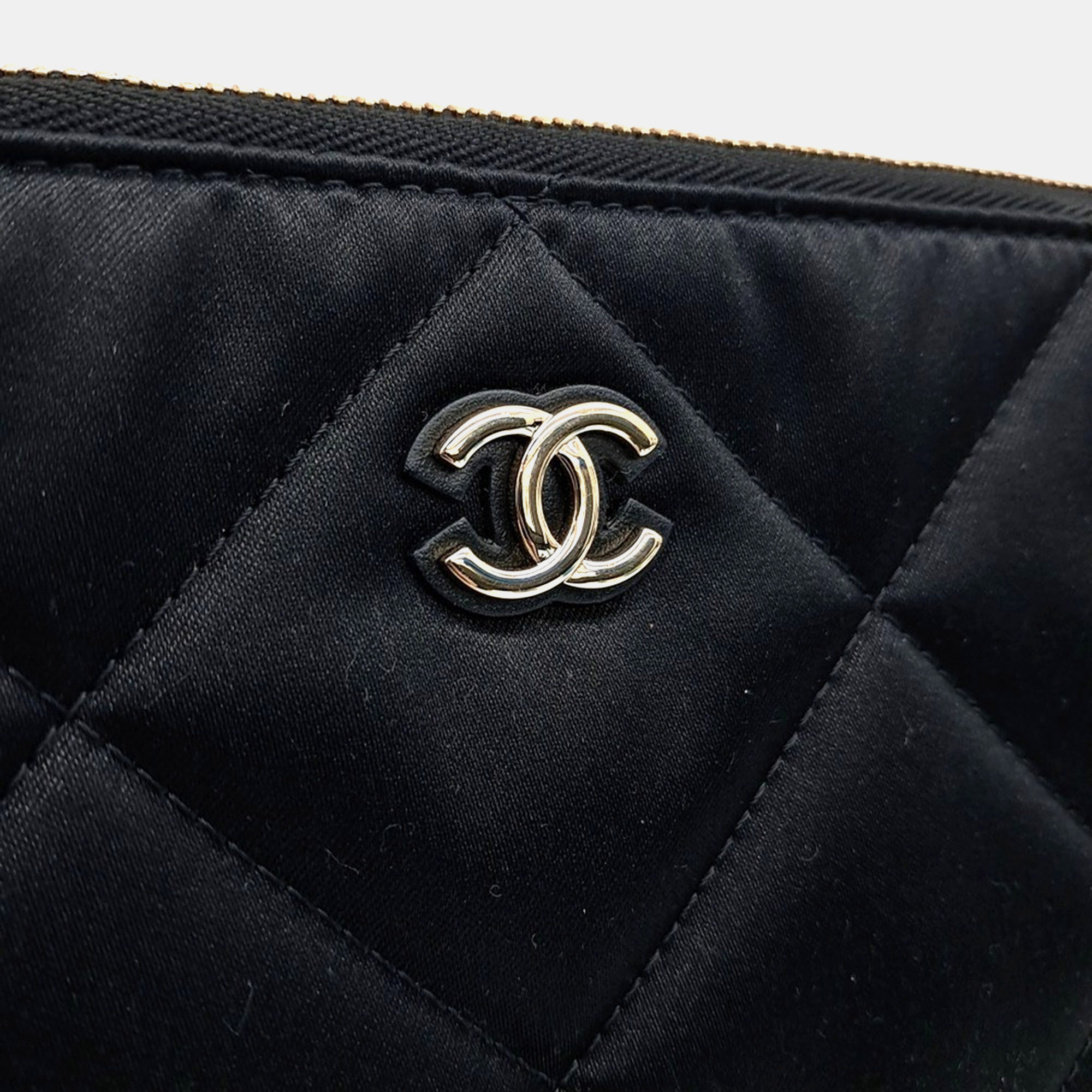 Chanel Black Fabric Clutch