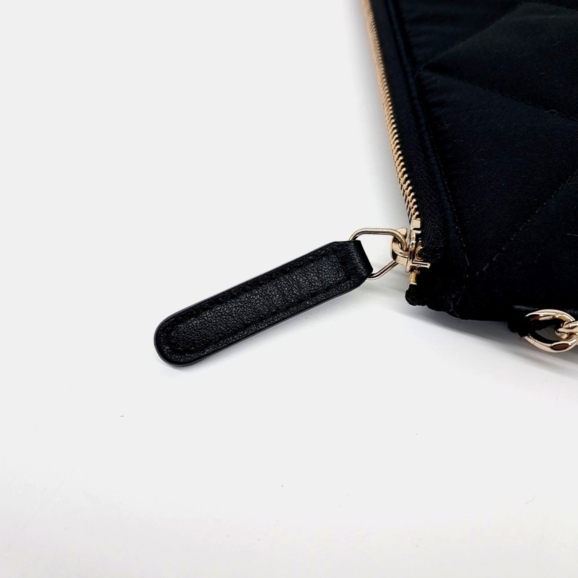 Chanel Black Fabric Clutch