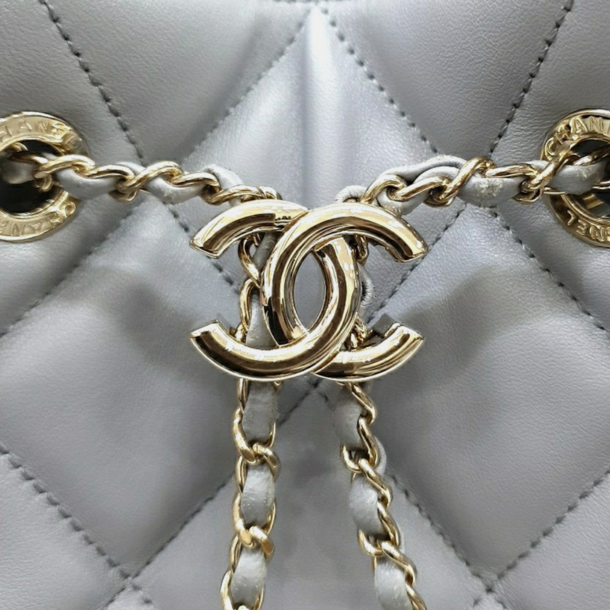 Chanel Drawstring Chain Bucket Bag