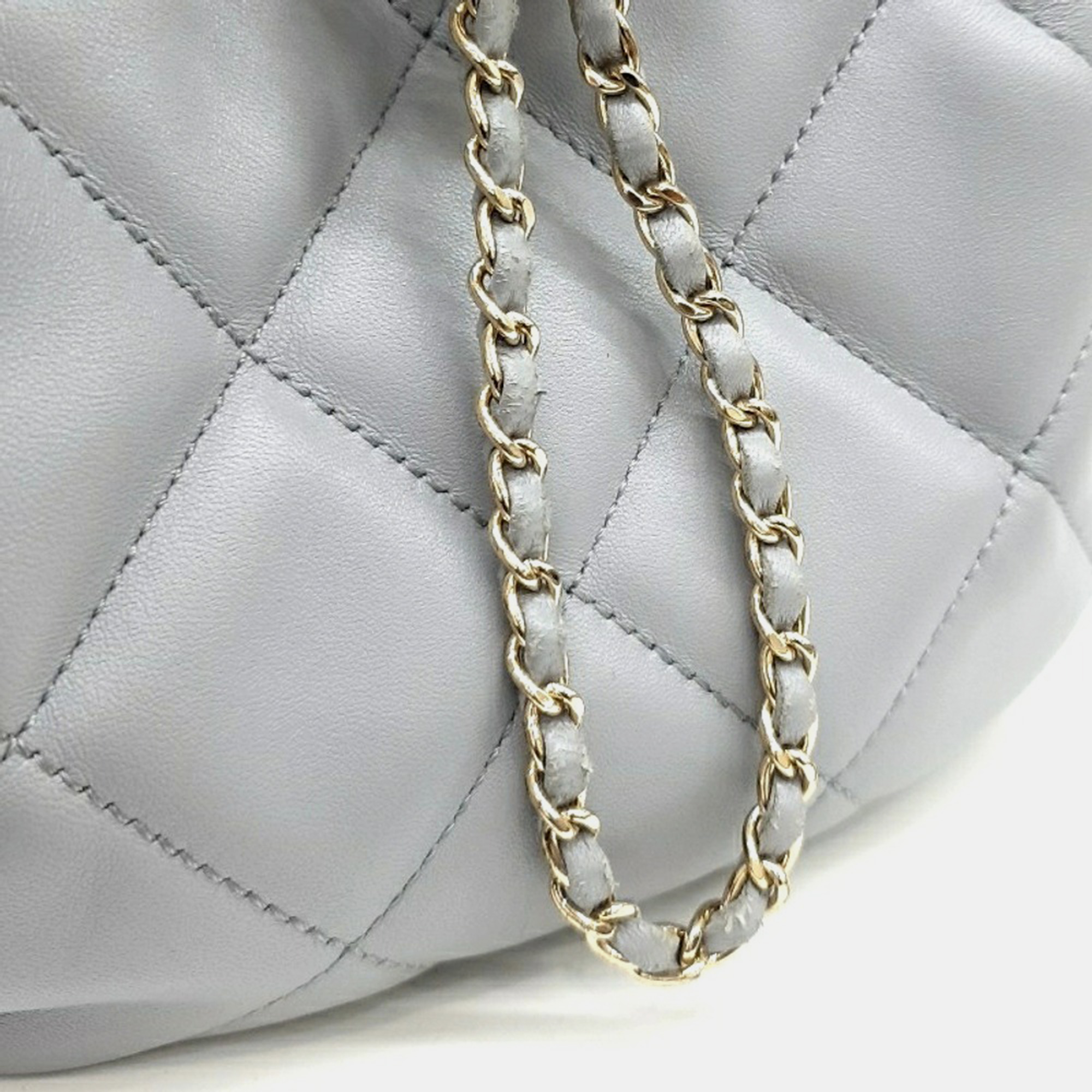 Chanel Drawstring Chain Bucket Bag