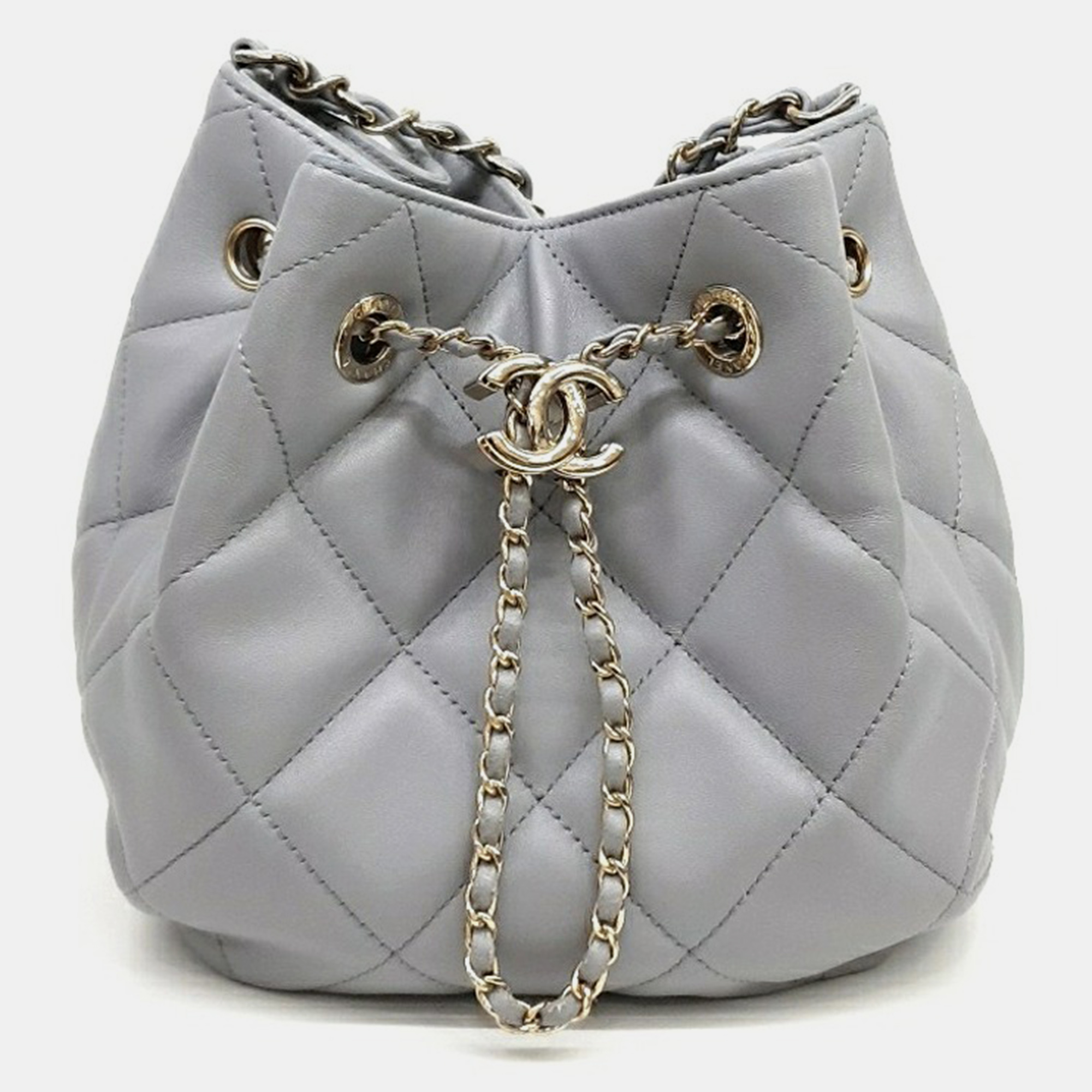 Chanel Drawstring Chain Bucket Bag