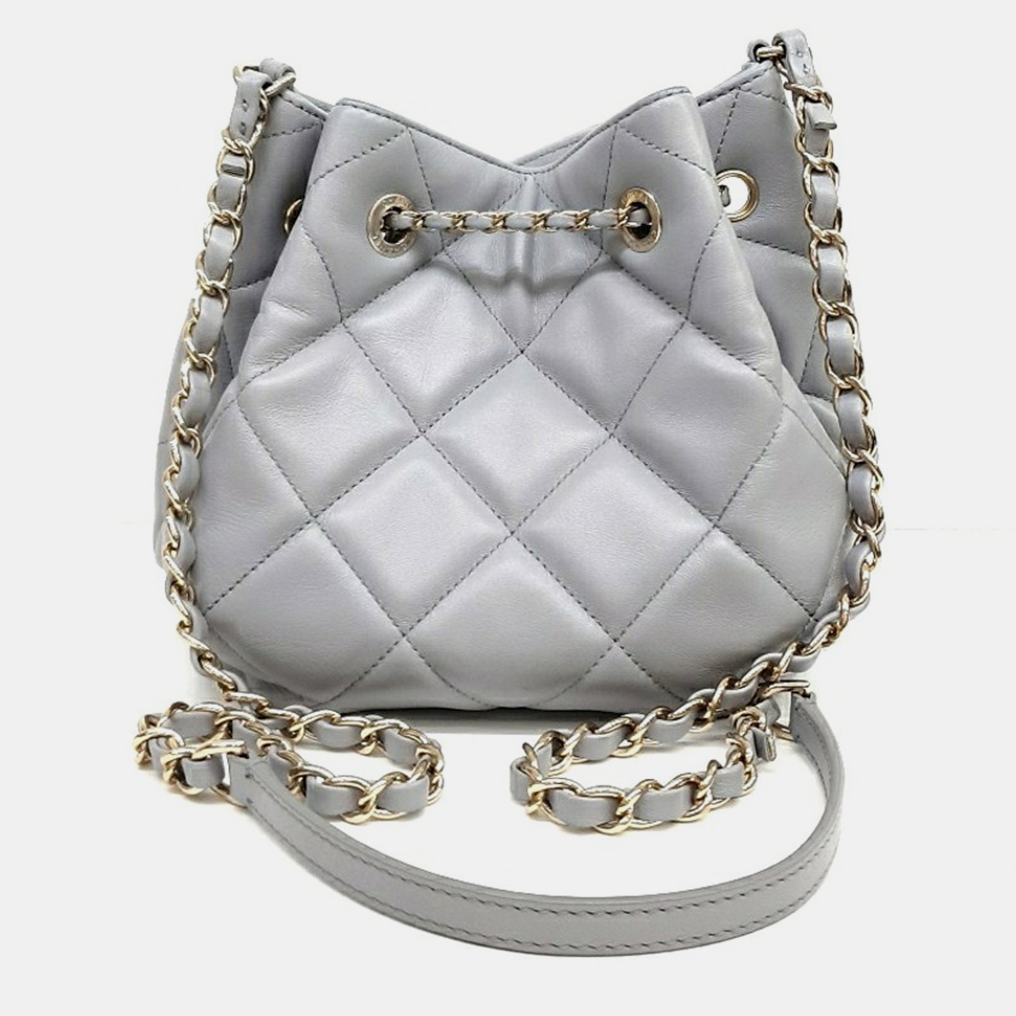 Chanel Drawstring Chain Bucket Bag