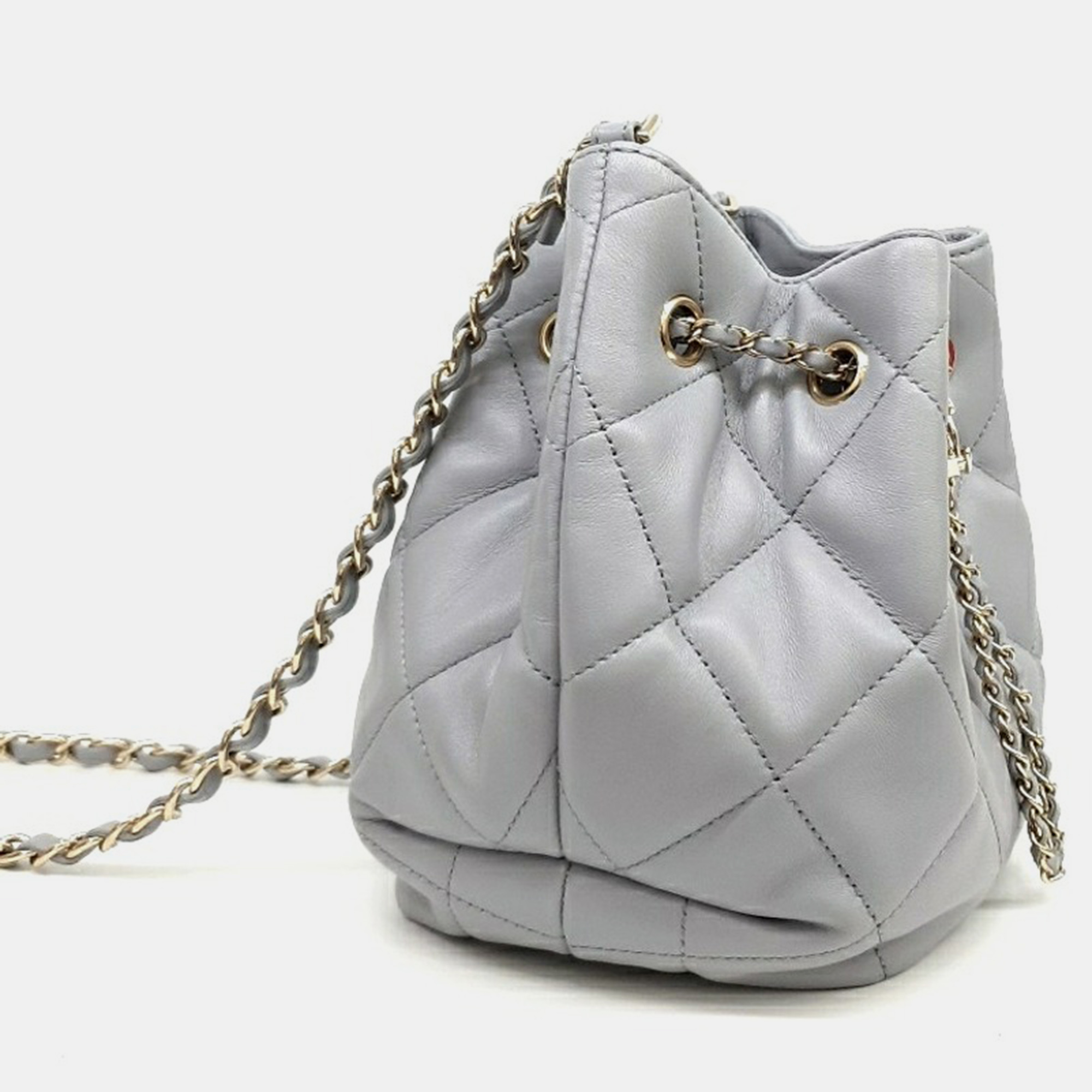 Chanel Drawstring Chain Bucket Bag