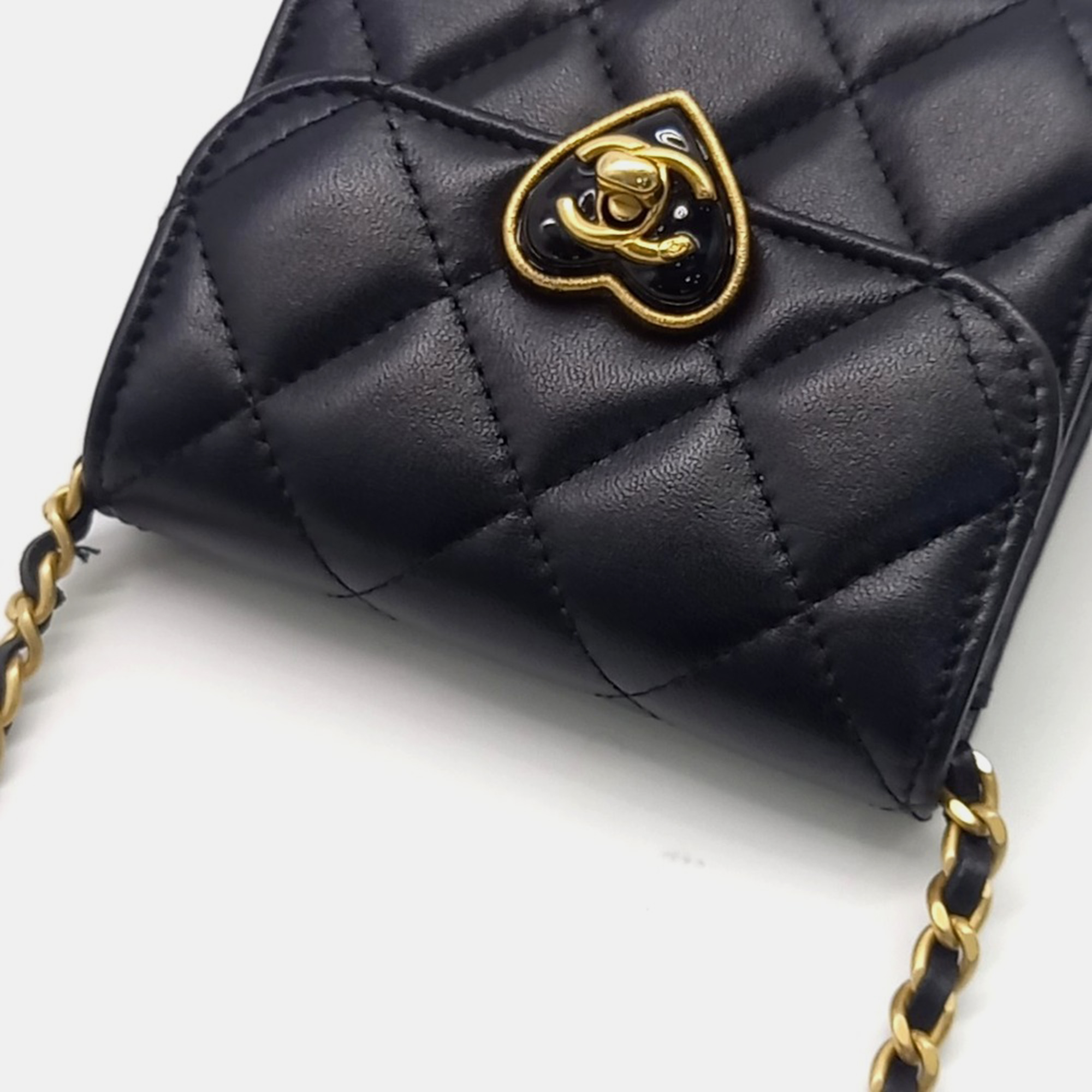 Chanel Mini Heart Chain Crossbody Bag