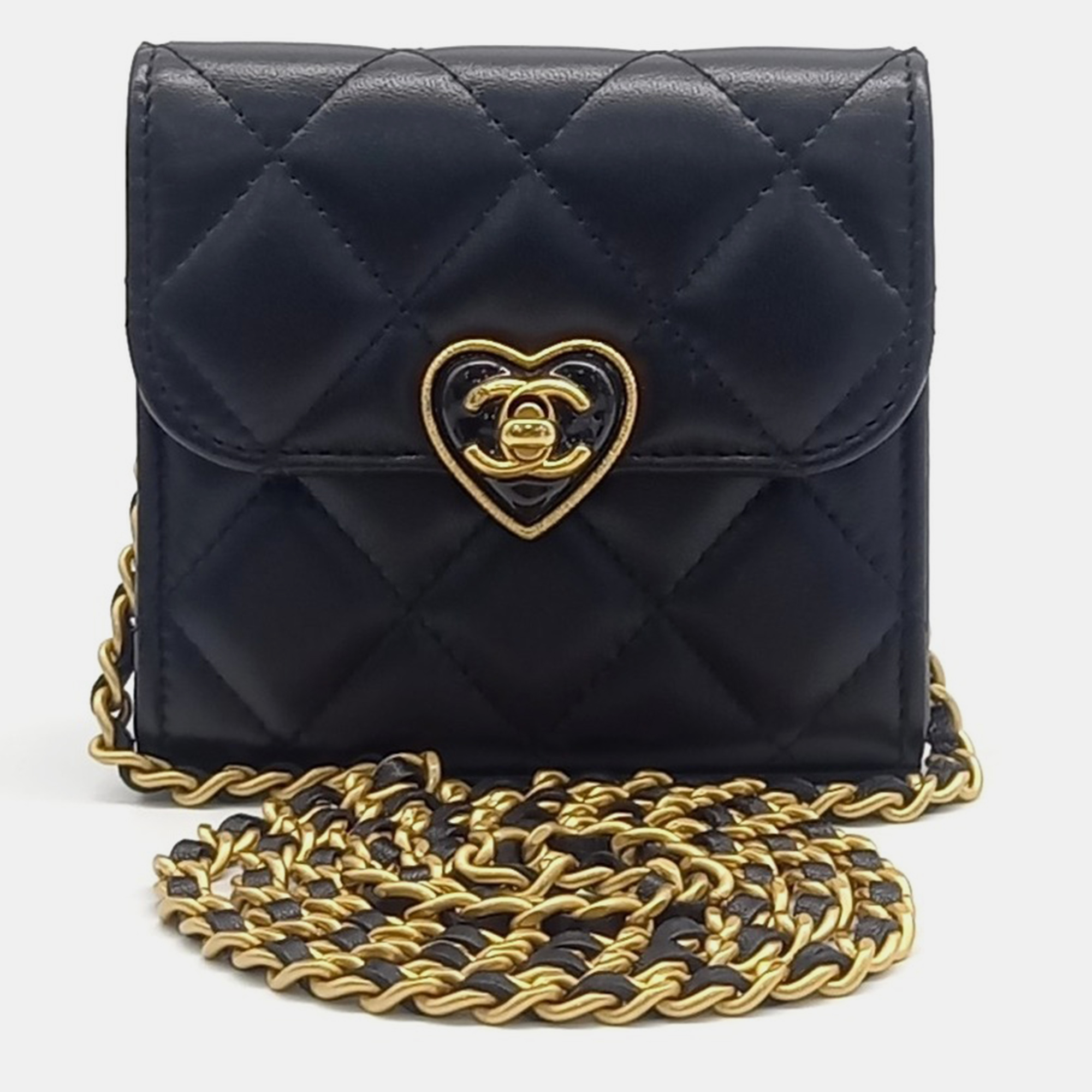 Chanel Mini Heart Chain Crossbody Bag