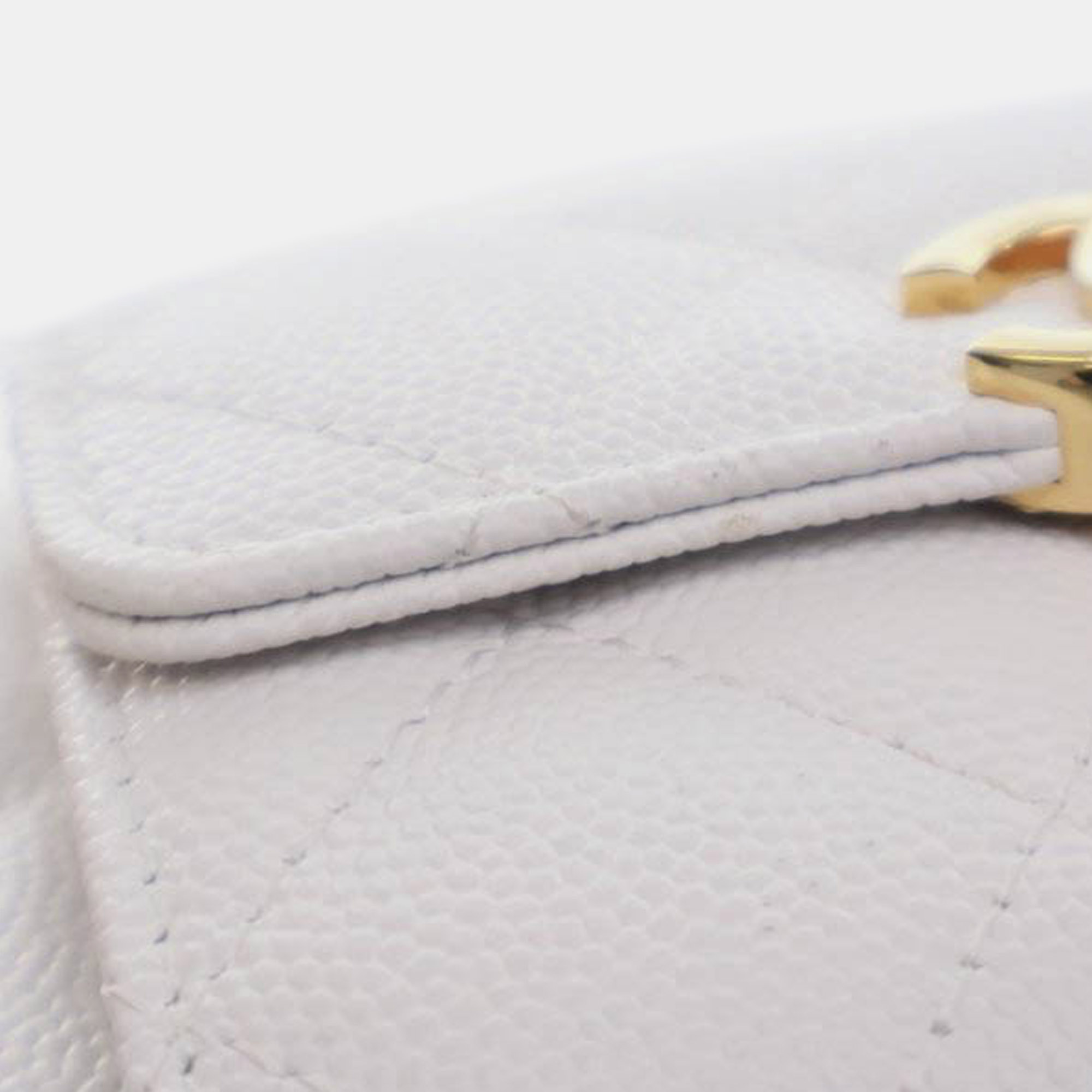 Chanel Quilted Caviar Pocket Twins Clutch With Chain