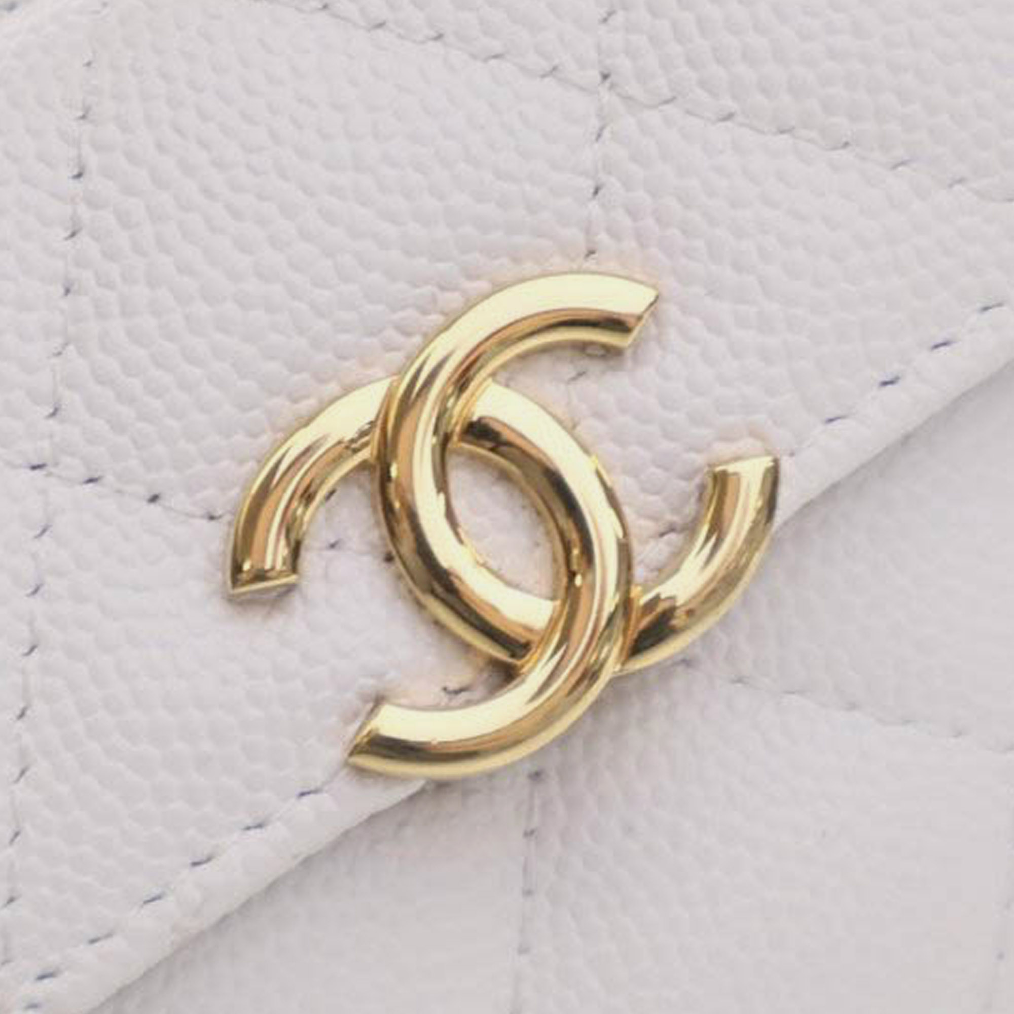 Chanel Quilted Caviar Pocket Twins Clutch With Chain