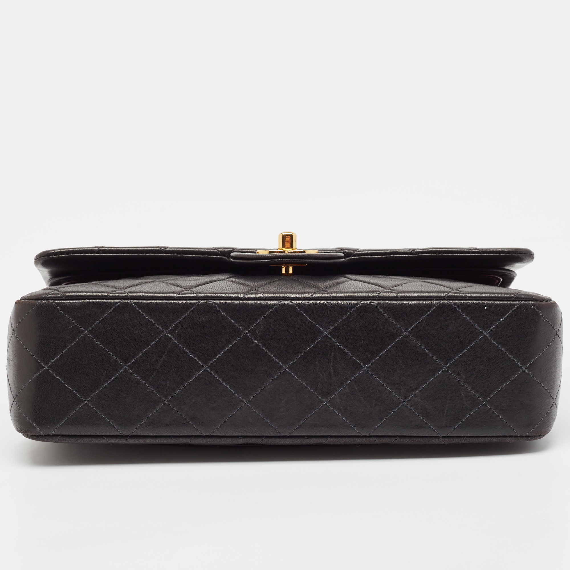 Chanel Black Quilted Leather Small Classic Double Flap Bag