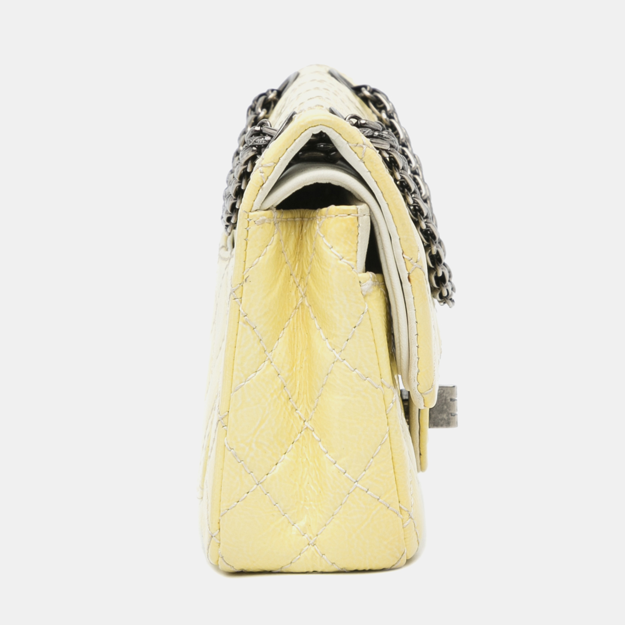 Chanel Yellow Patent Leather Chanel Mini Reissue Patent Flap