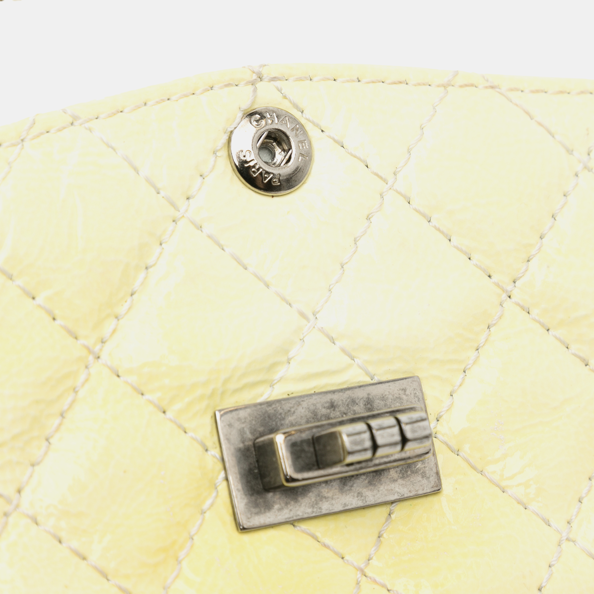 Chanel Yellow Patent Leather Chanel Mini Reissue Patent Flap