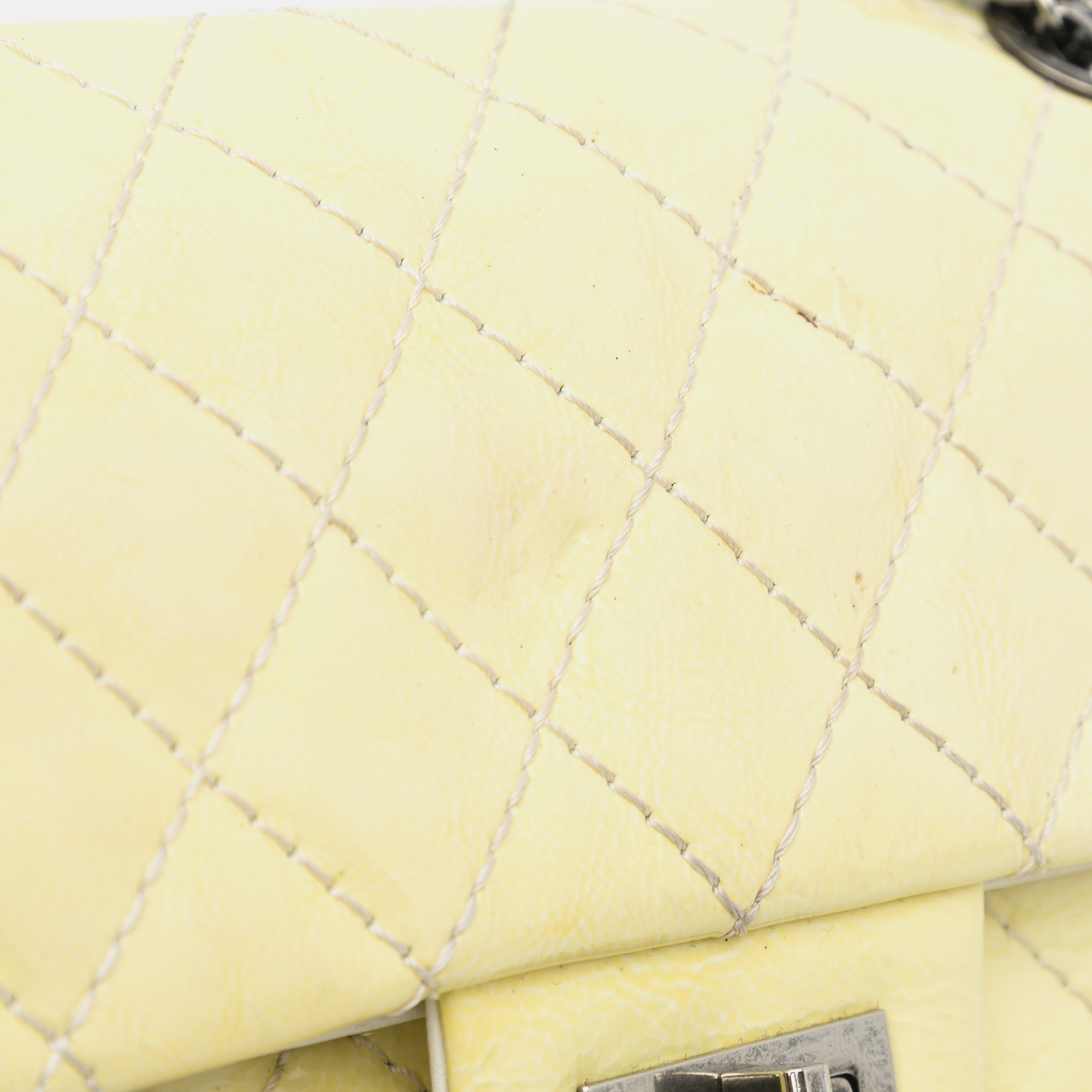 Chanel Yellow Patent Leather Chanel Mini Reissue Patent Flap