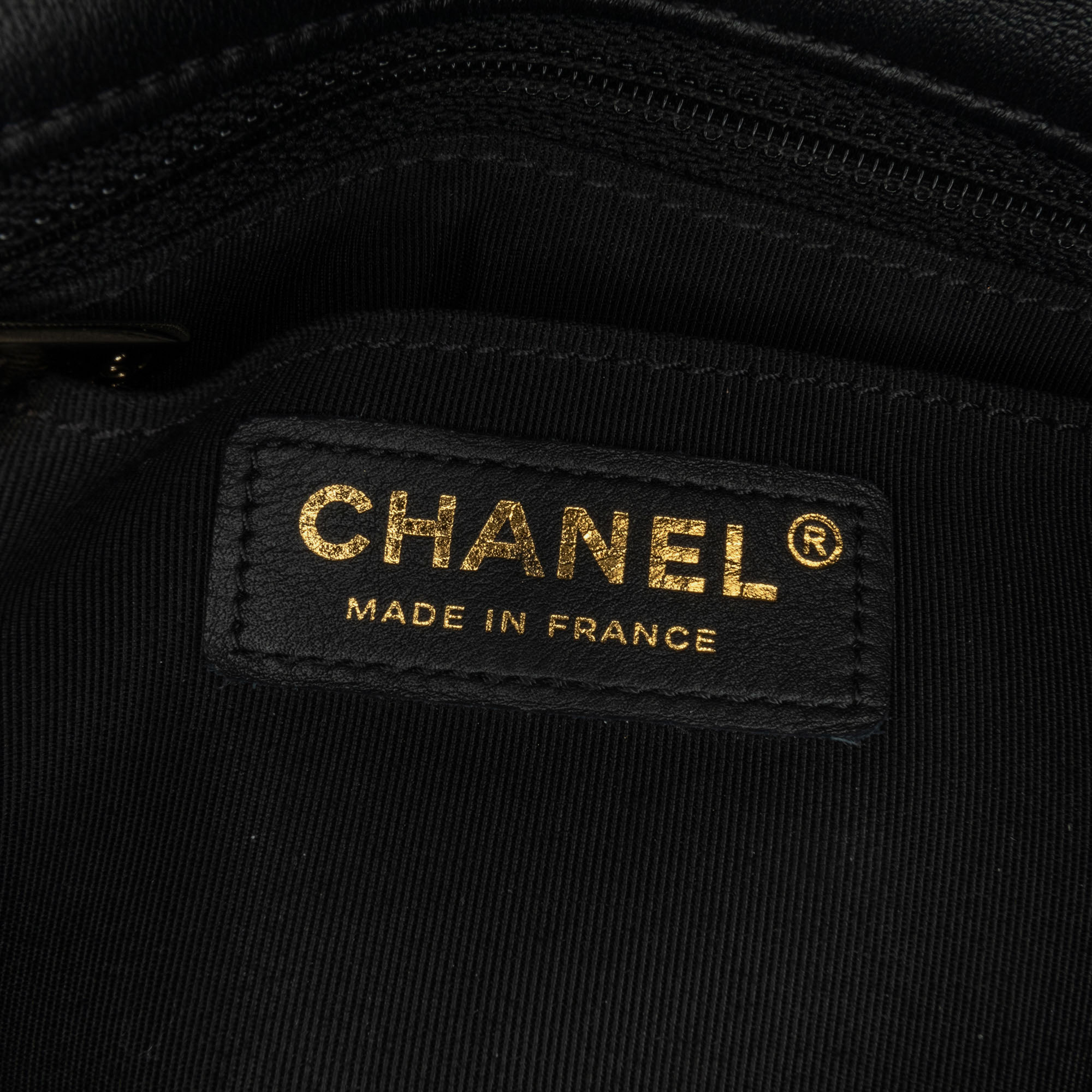 Chanel Black Calf Leather Quilted Calfskin Bolero De Chanel Flap Bag