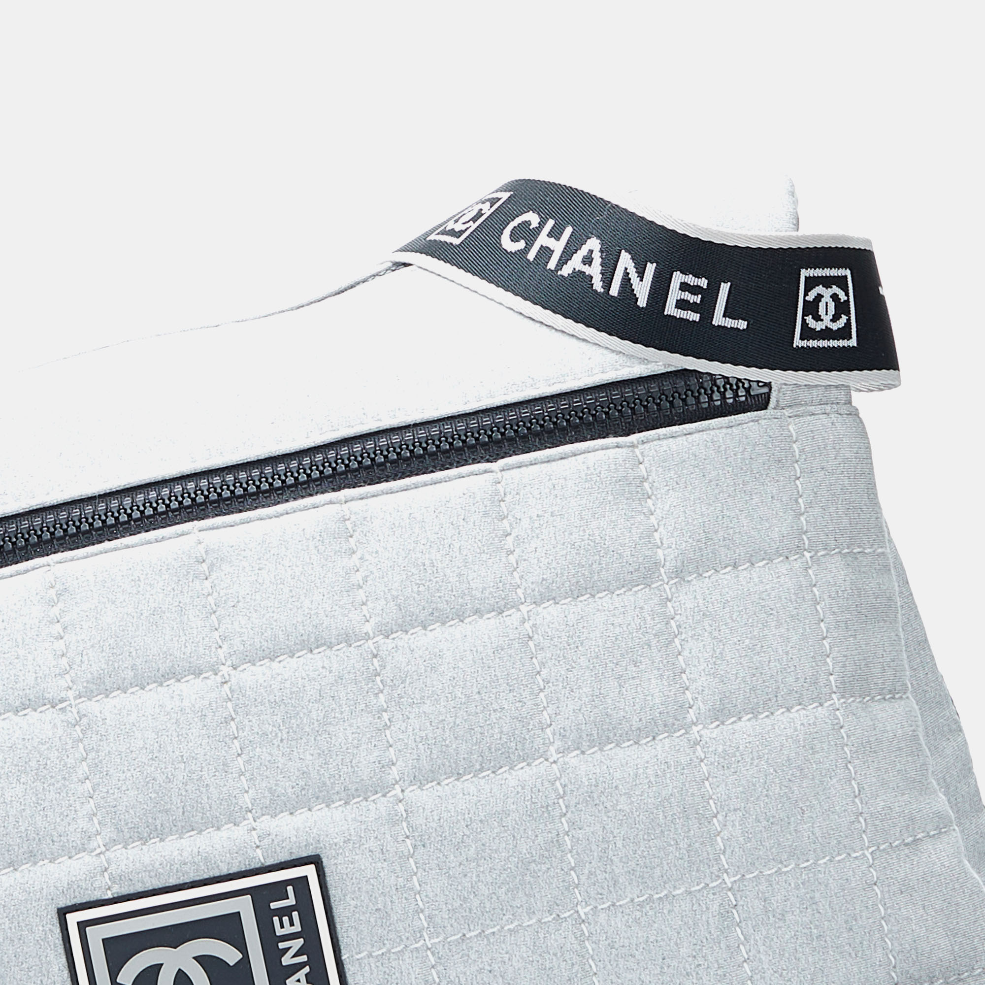 Chanel Grey Cotton Sport Line Crossbody Bag