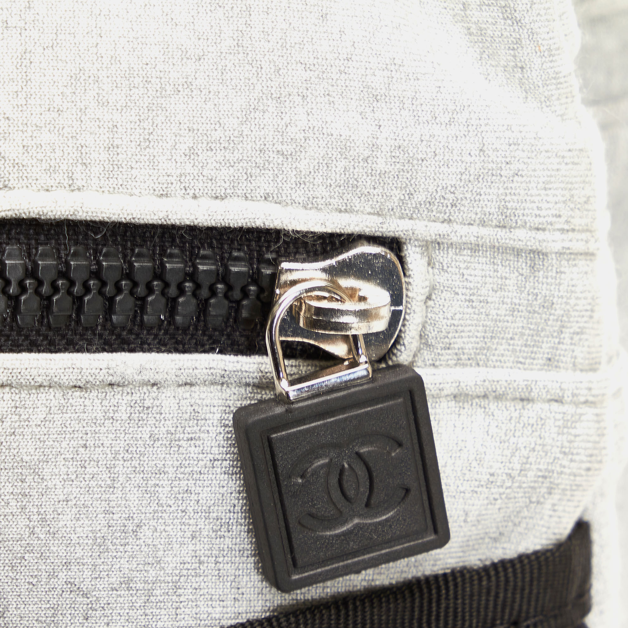 Chanel Grey Cotton Sport Line Crossbody Bag