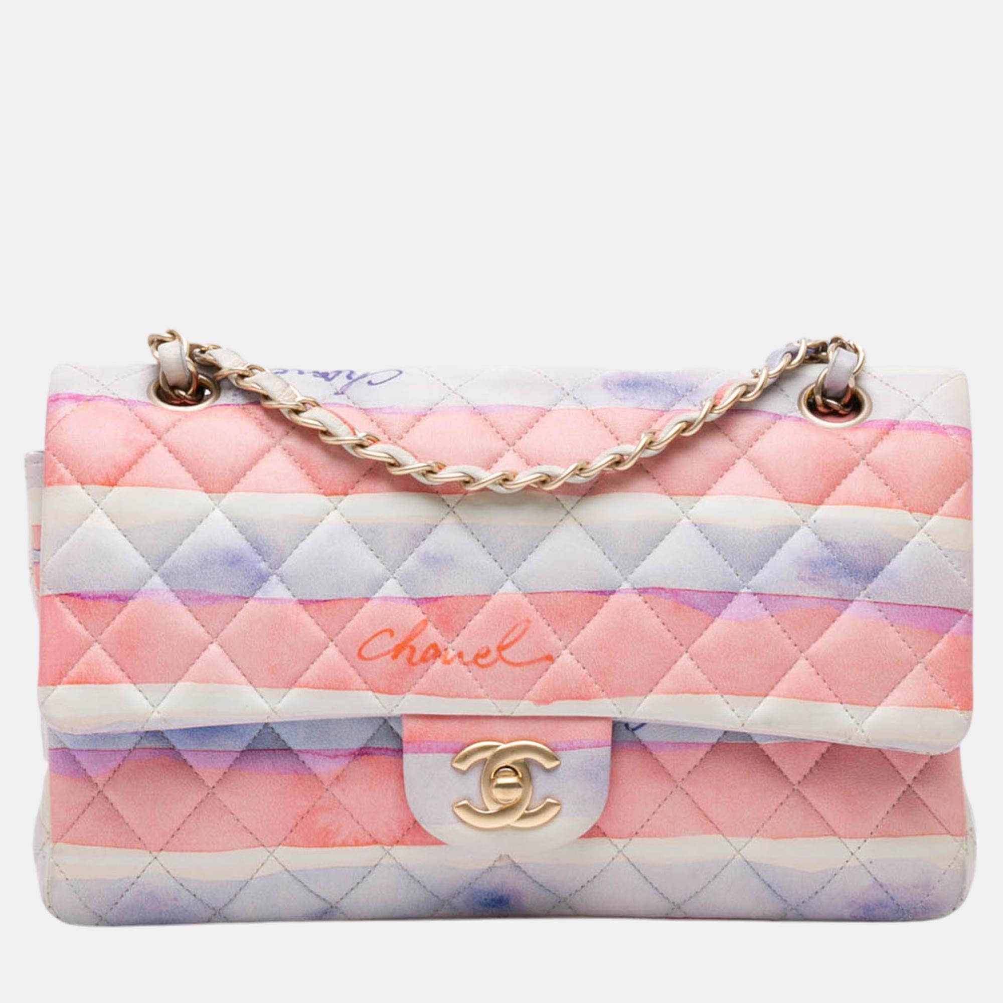 Chanel Multicolor Medium Classic Printed Lambskin Watercolor Double Flap Bag
Chanel Multicolor Medium Classic Printed Lambskin Watercolor Double Flap Bag