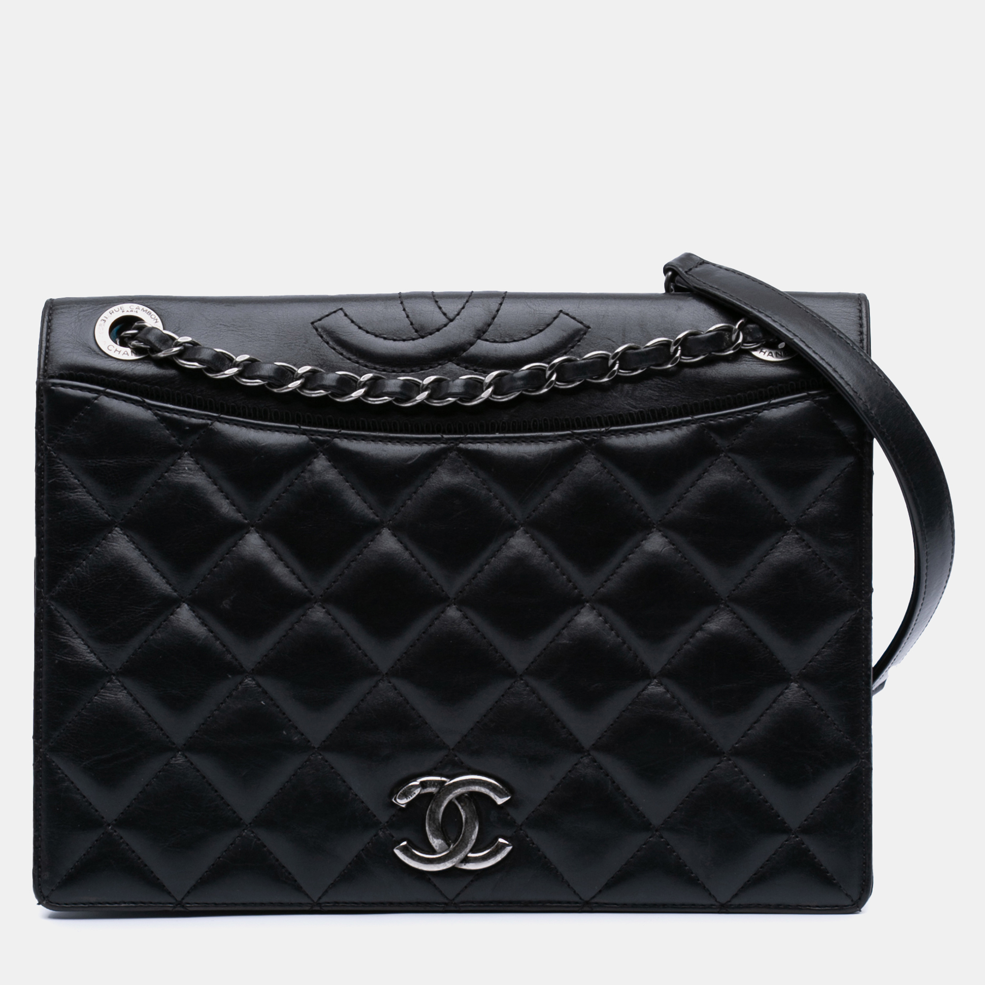 Chanel Black Medium Quilted Lambskin Ballerine Flap