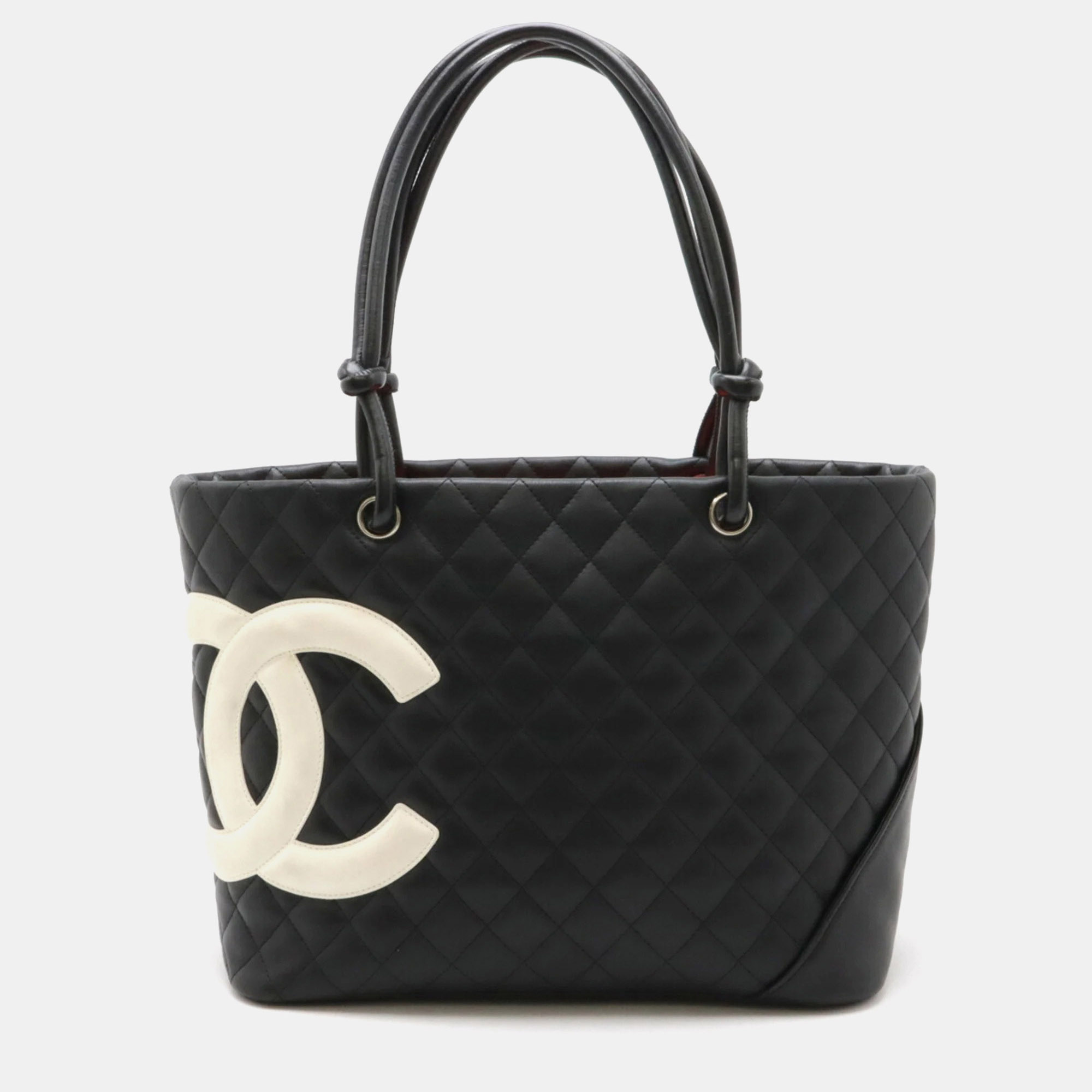 Chanel Calfskin Black White Cambon Line Coco Mark Large Soft Tote Bag
Chanel Calfskin Black White Cambon Line Coco Mark Large Soft Tote Bag