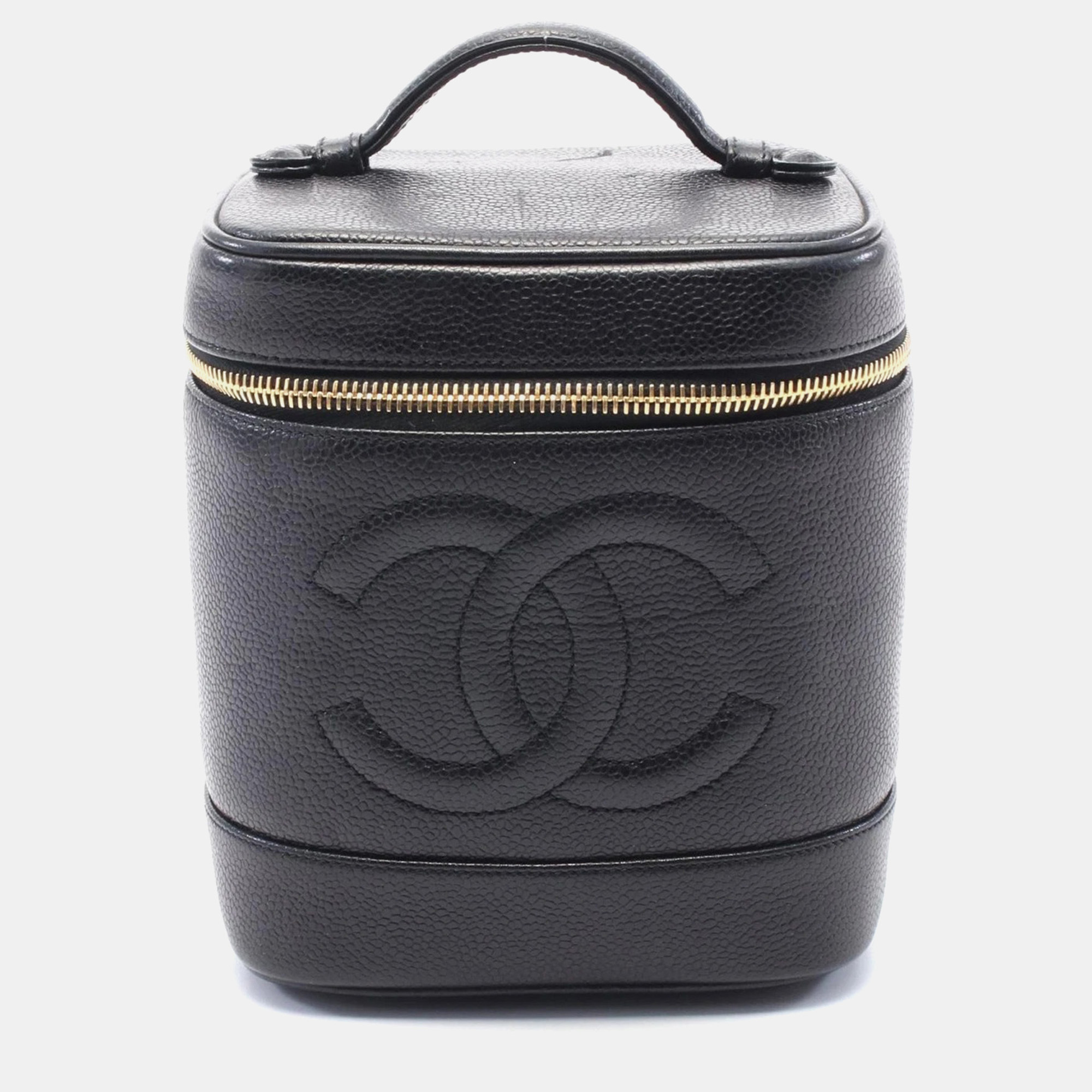 Chanel Coco Mark Hand Vanity Zip Vertical Bag Leather Black Ghw
Chanel Coco Mark Hand Vanity Zip Vertical Bag Leather Black Ghw