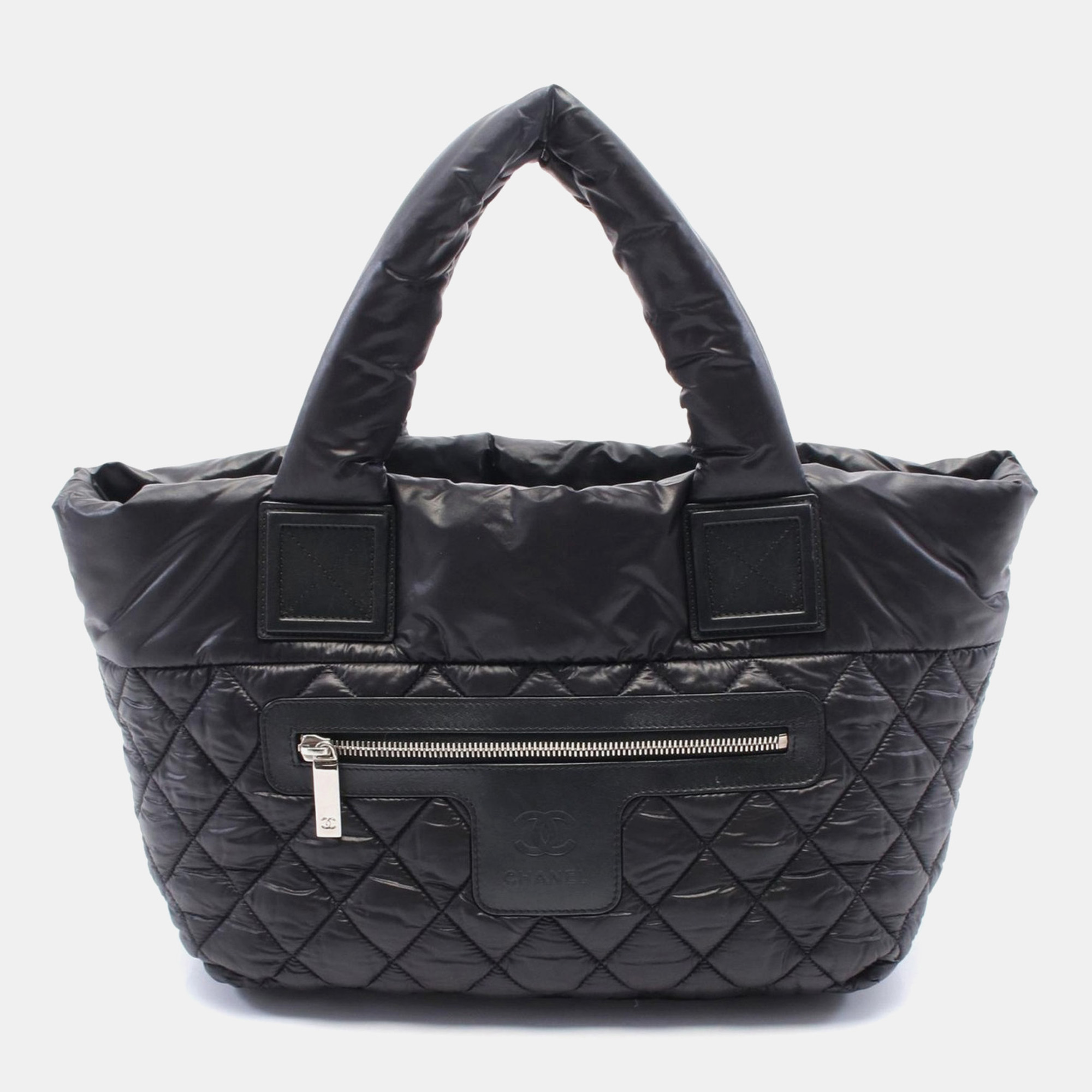 Chanel Coco Cocoon Small Tote Hand Bag Nylon Leather Black Shw
Chanel Coco Cocoon Small Tote Hand Bag Nylon Leather Black Shw