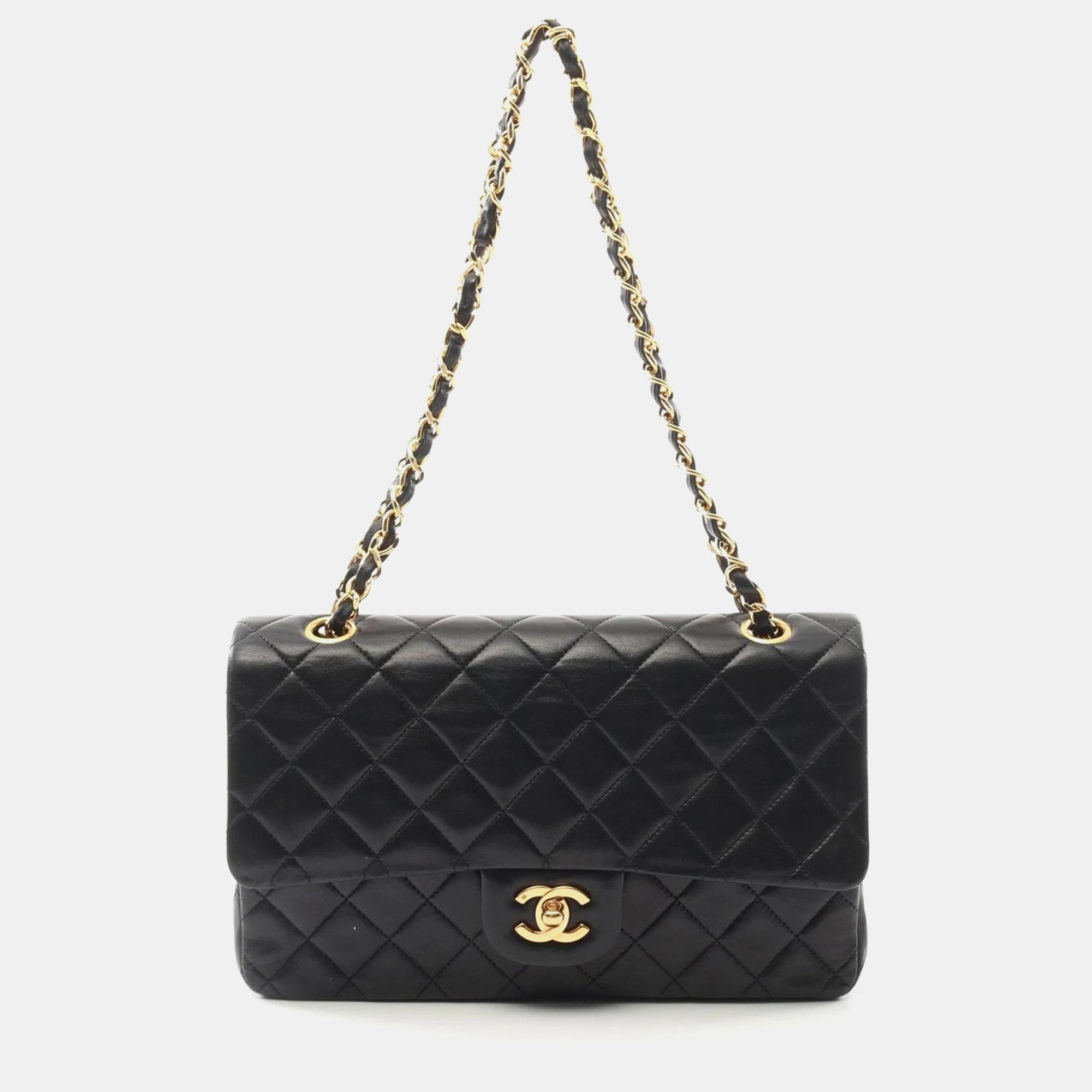 Chanel Black Quilted Calfskin Leather Classic Double Flap Shoulder Bag
Chanel Black Quilted Calfskin Leather Classic Double Flap Shoulder Bag