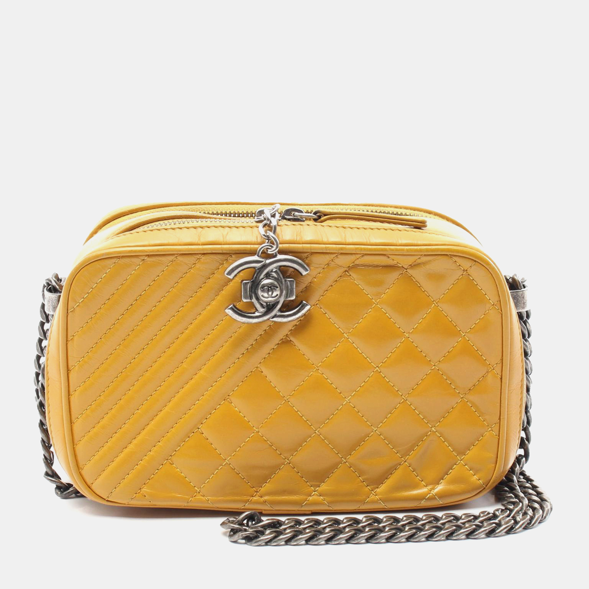 Chanel Yellow Small Quilted Glazed Calfskin Coco Boy Camera Bag
Chanel Yellow Small Quilted Glazed Calfskin Coco Boy Camera Bag
