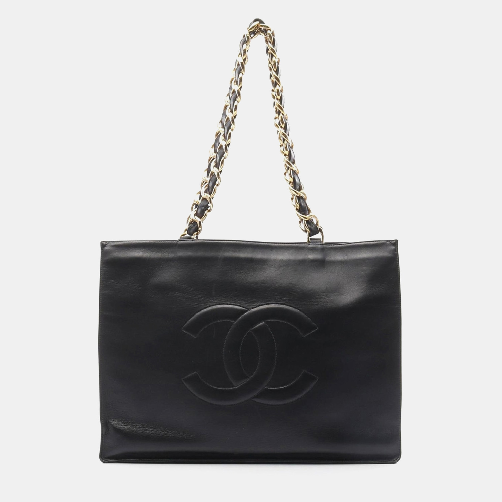 Chanel Jumbo Coco Mark Chain Tote Bag Lambskin Sheep Leather Black Ghw Cc
Chanel Jumbo Coco Mark Chain Tote Bag Lambskin Sheep Leather Black Ghw Cc