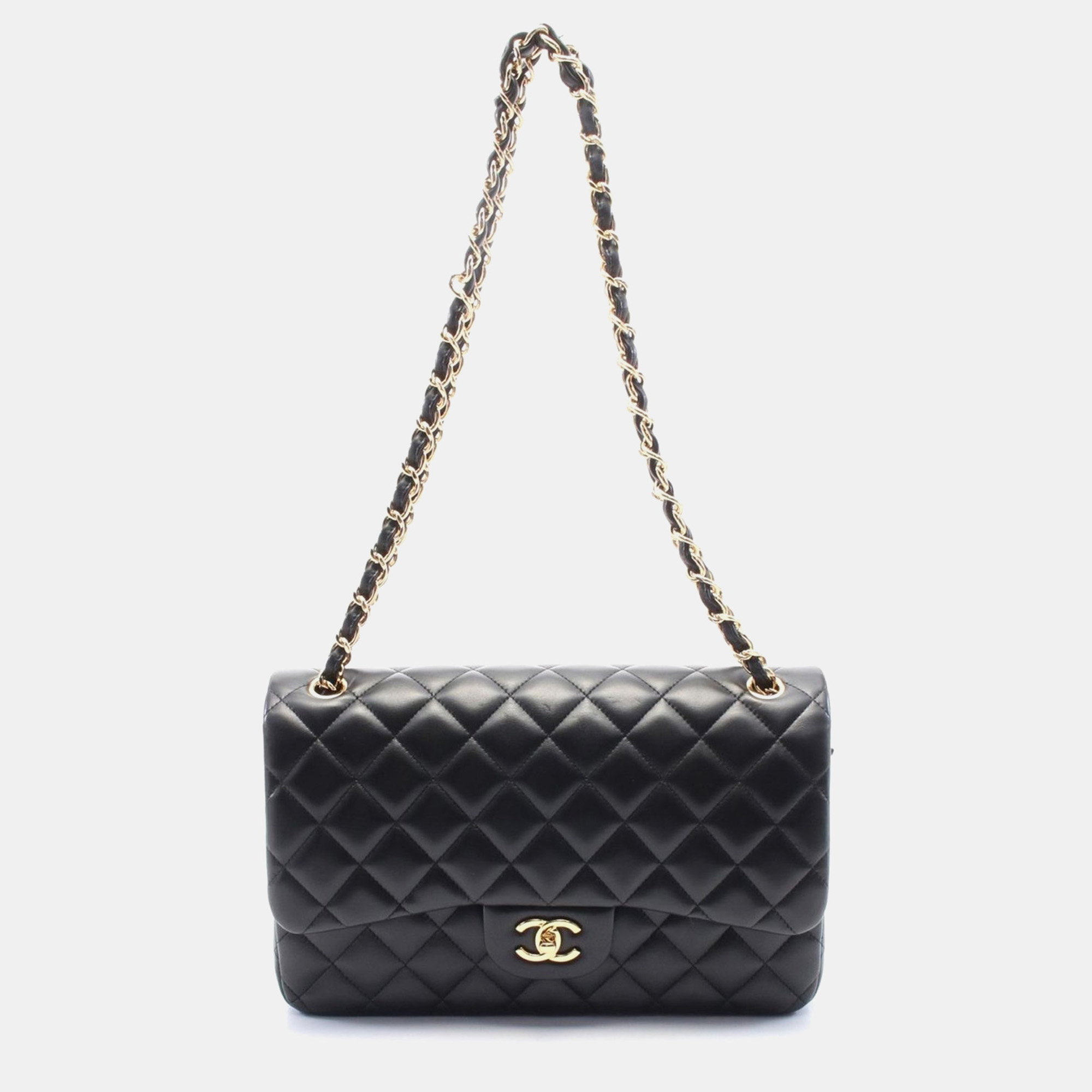 Chanel Jumbo Matelasse 30 Chain Shoulder Bag Lamb Leather Black Ghw
Chanel Jumbo Matelasse 30 Chain Shoulder Bag Lamb Leather Black Ghw