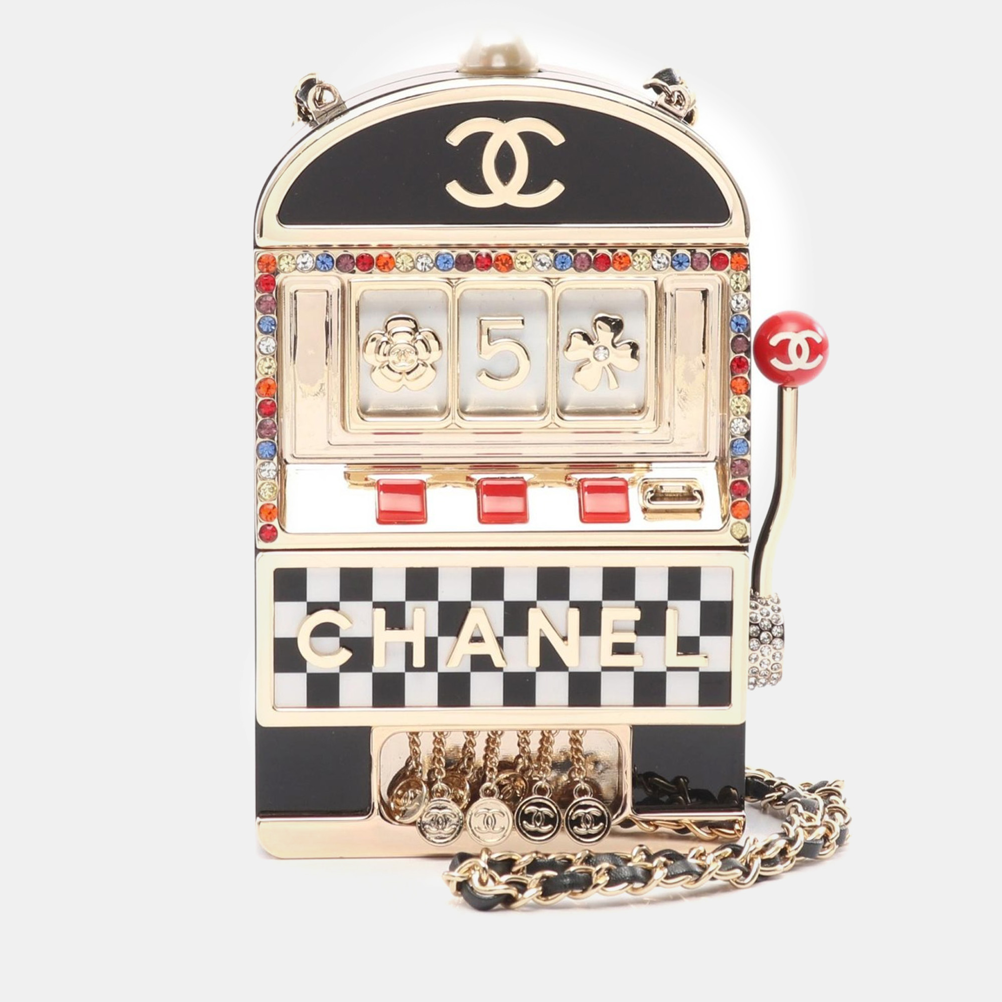 Chanel Plastic Black Slot Machine Coco Mark Chain Crossbody Shoulder Bag, Multicolor
Chanel Plastic Black Slot Machine Coco Mark Chain Crossbody Shoulder Bag, Multicolor