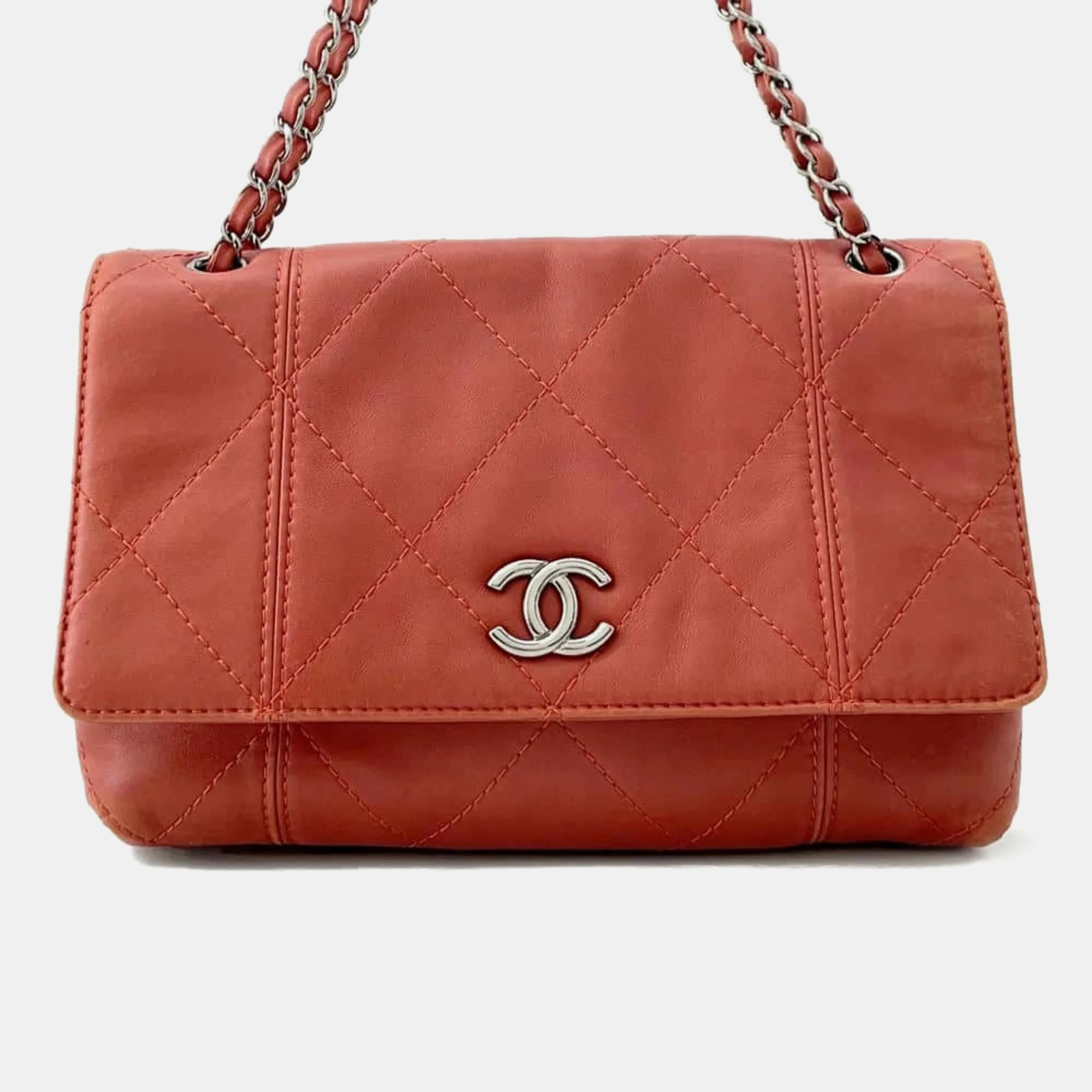 Chanel Chain Shoulder Bag Matelasse Coco Mark Wild Stitch Double Lambskin, Red
Chanel Chain Shoulder Bag Matelasse Coco Mark Wild Stitch Double Lambskin, Red