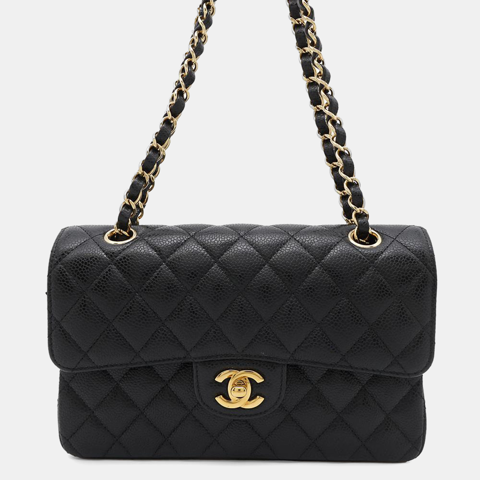 Chanel Black Caviar Leather Matelasse Double Flap Chain shoulder Bag
Chanel Black Caviar Leather Matelasse Double Flap Chain shoulder Bag