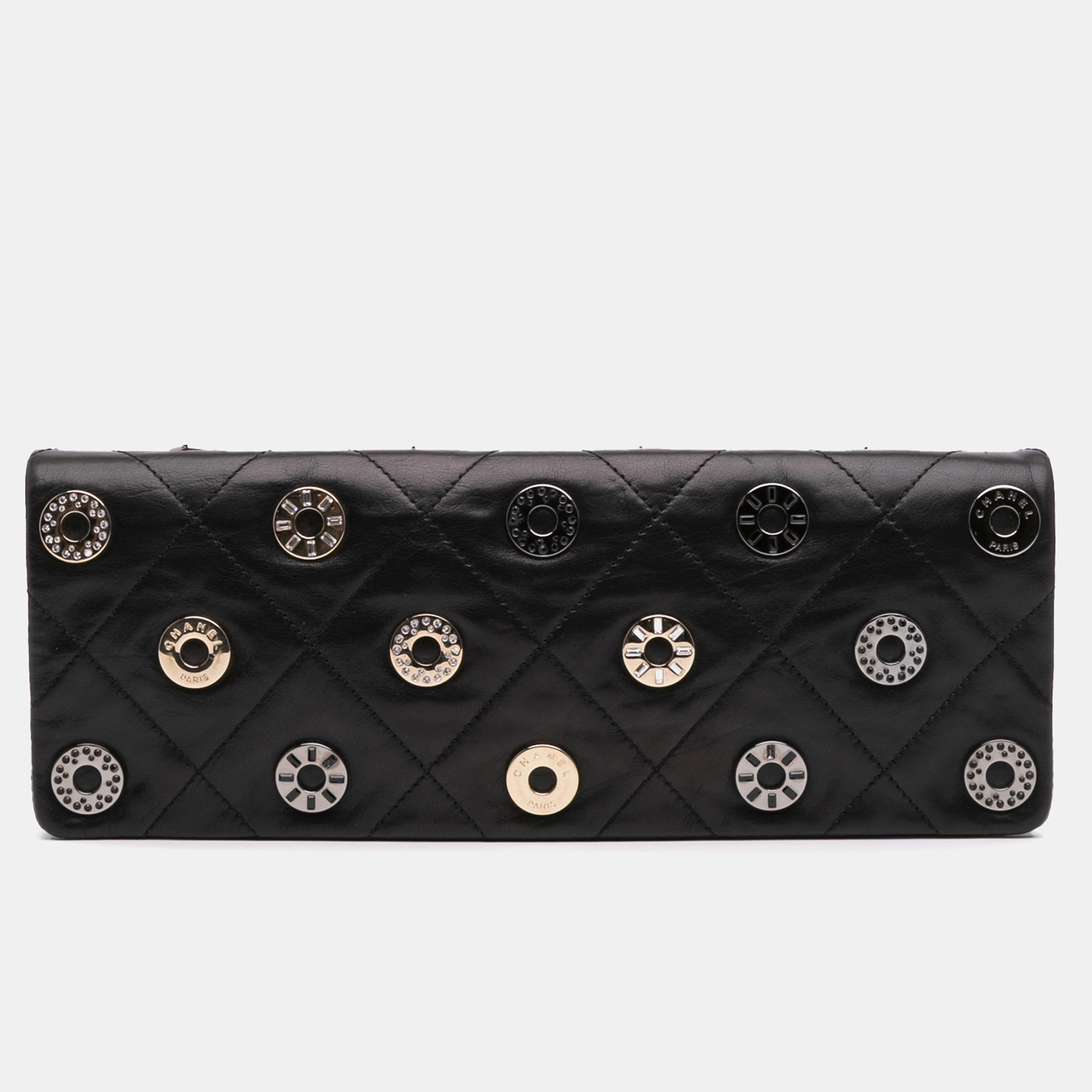 Chanel Black Quilted Calfskin Star Attitude Grommet Fold Over Clutch
Chanel Black Quilted Calfskin Star Attitude Grommet Fold Over Clutch